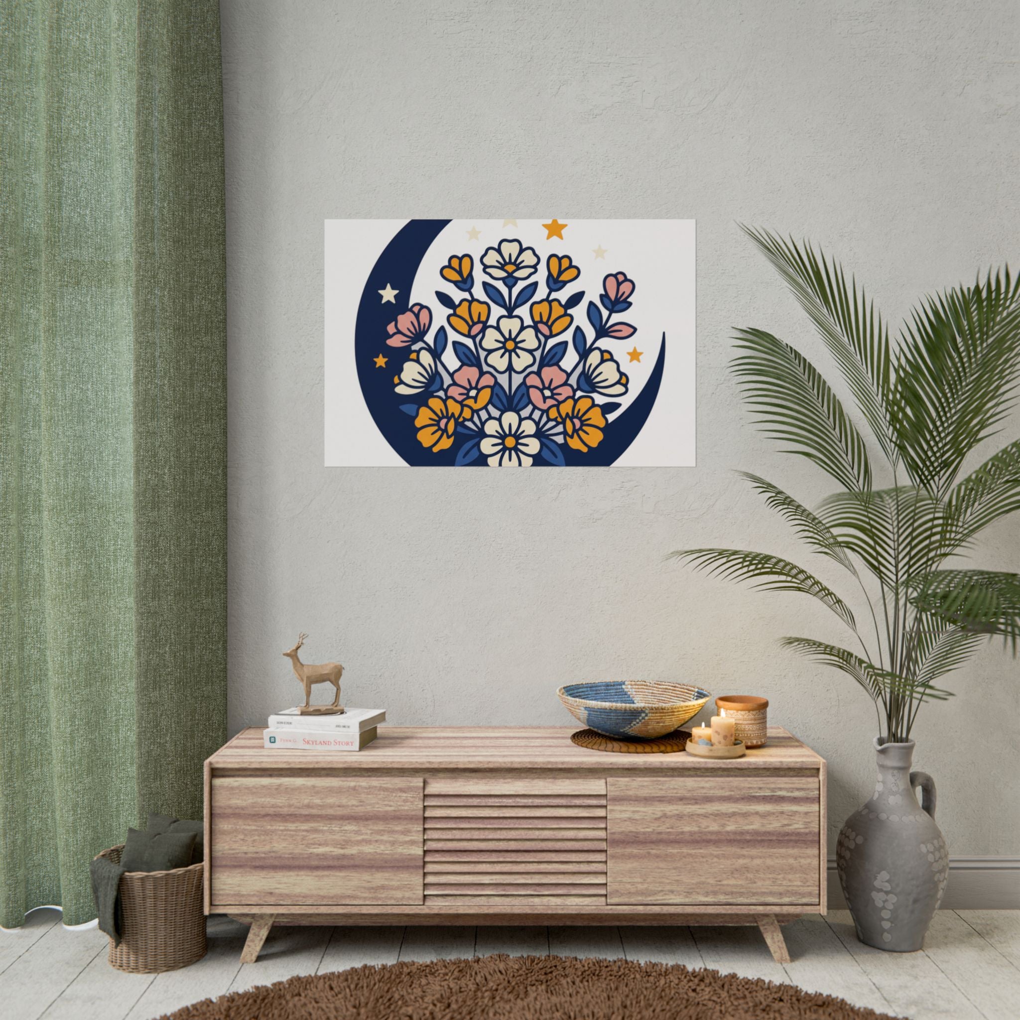 Moonflower Crescent Poster