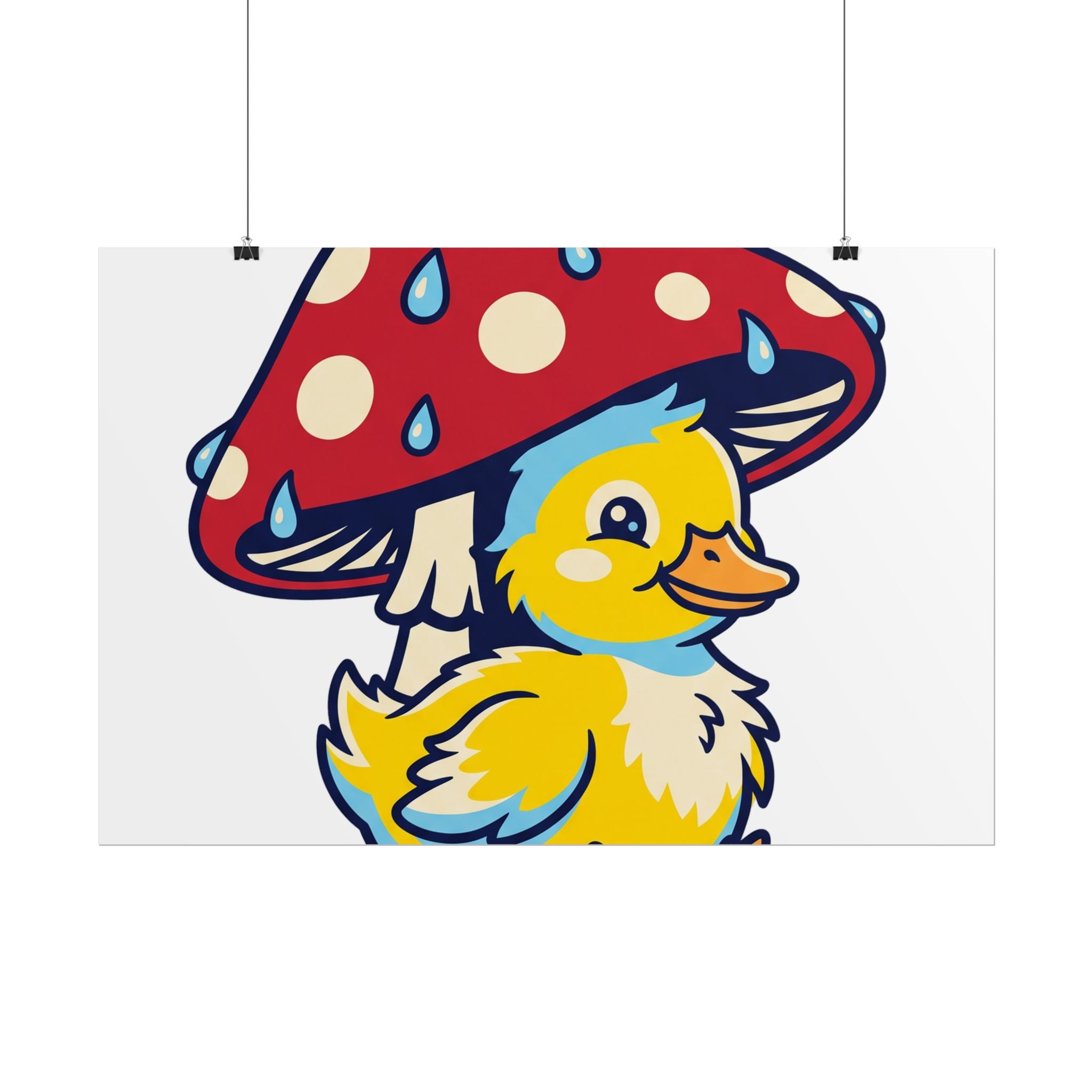 Duckling in Rain Poster