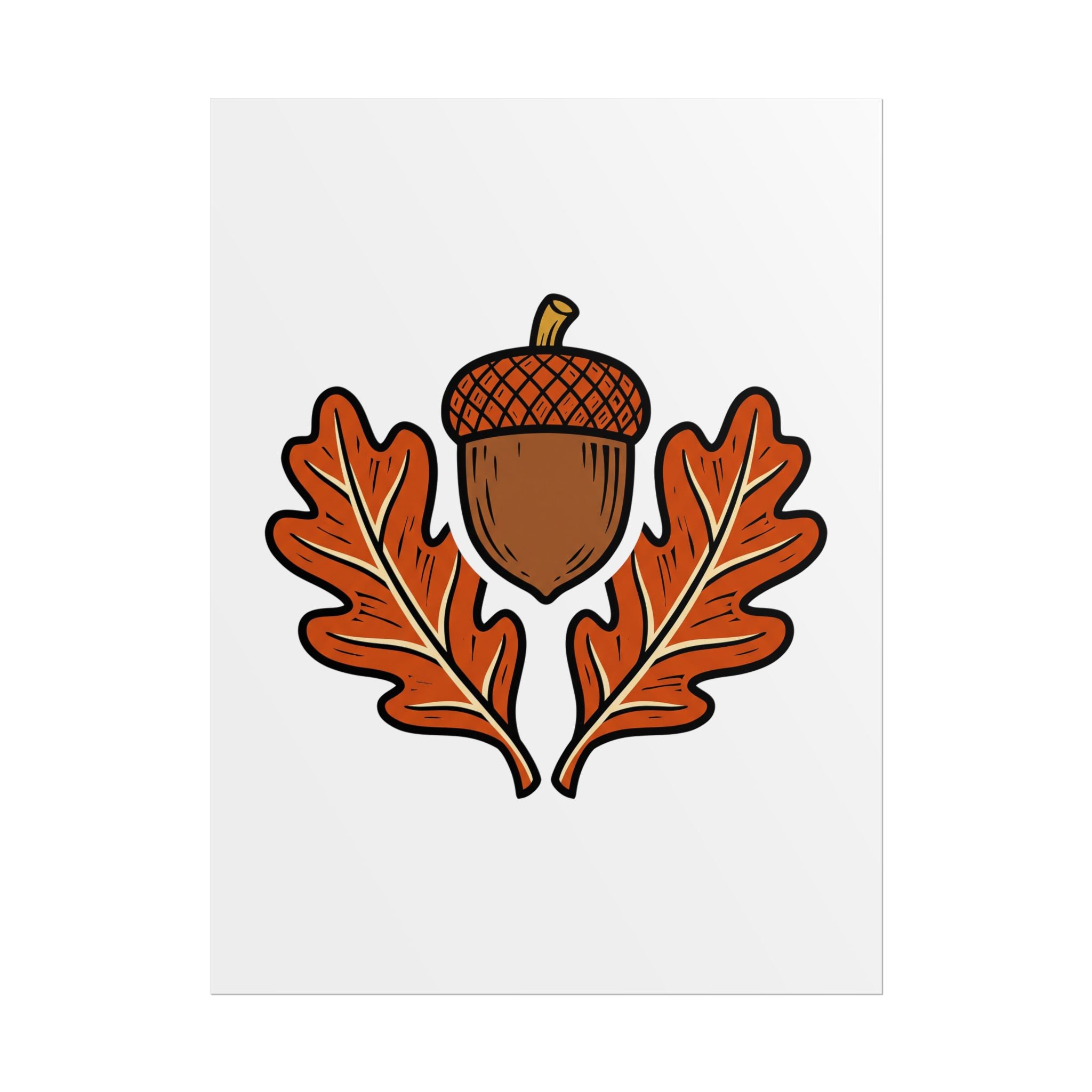 Acorn and Oak Leaf Poster