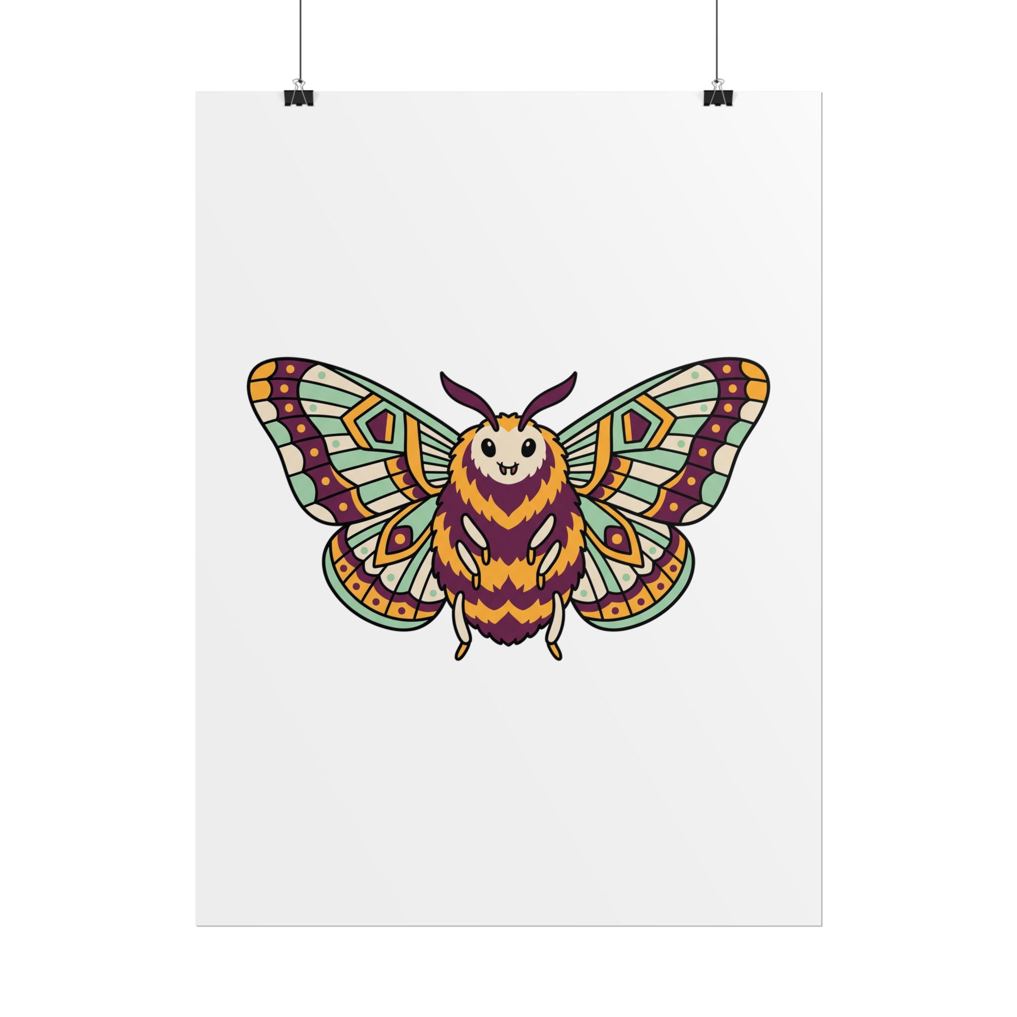 Fuzzy Moth Friend Poster