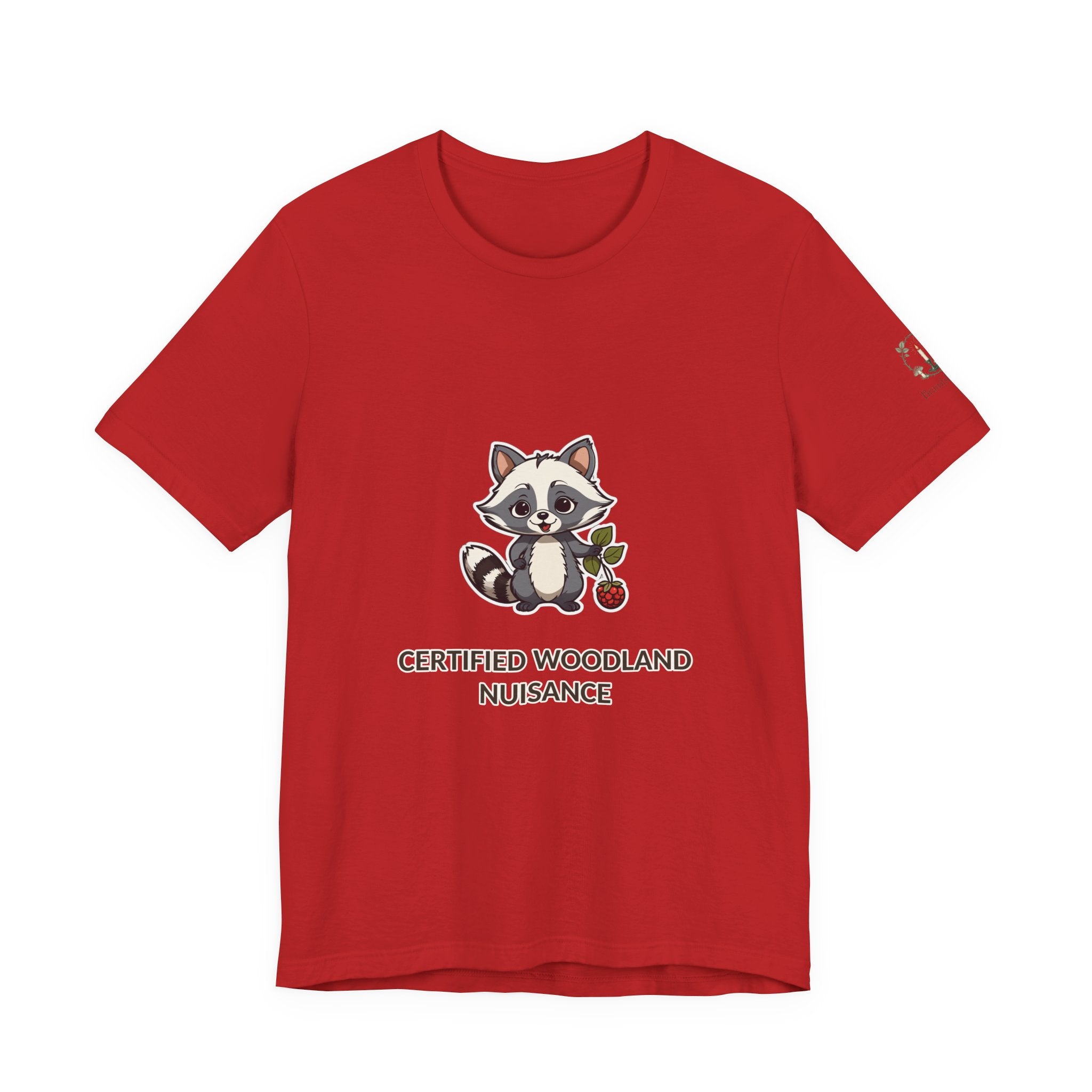 Certified Woodland Nuisance Tee — Cute Raccoon Graphic T-Shirt