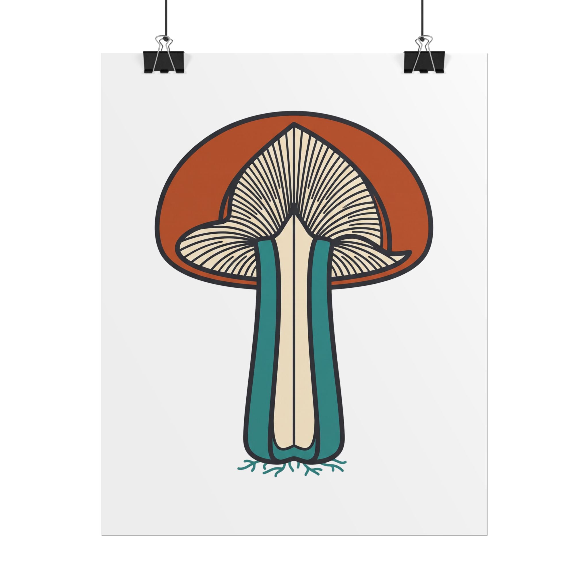 Mushroom Cross Section Poster