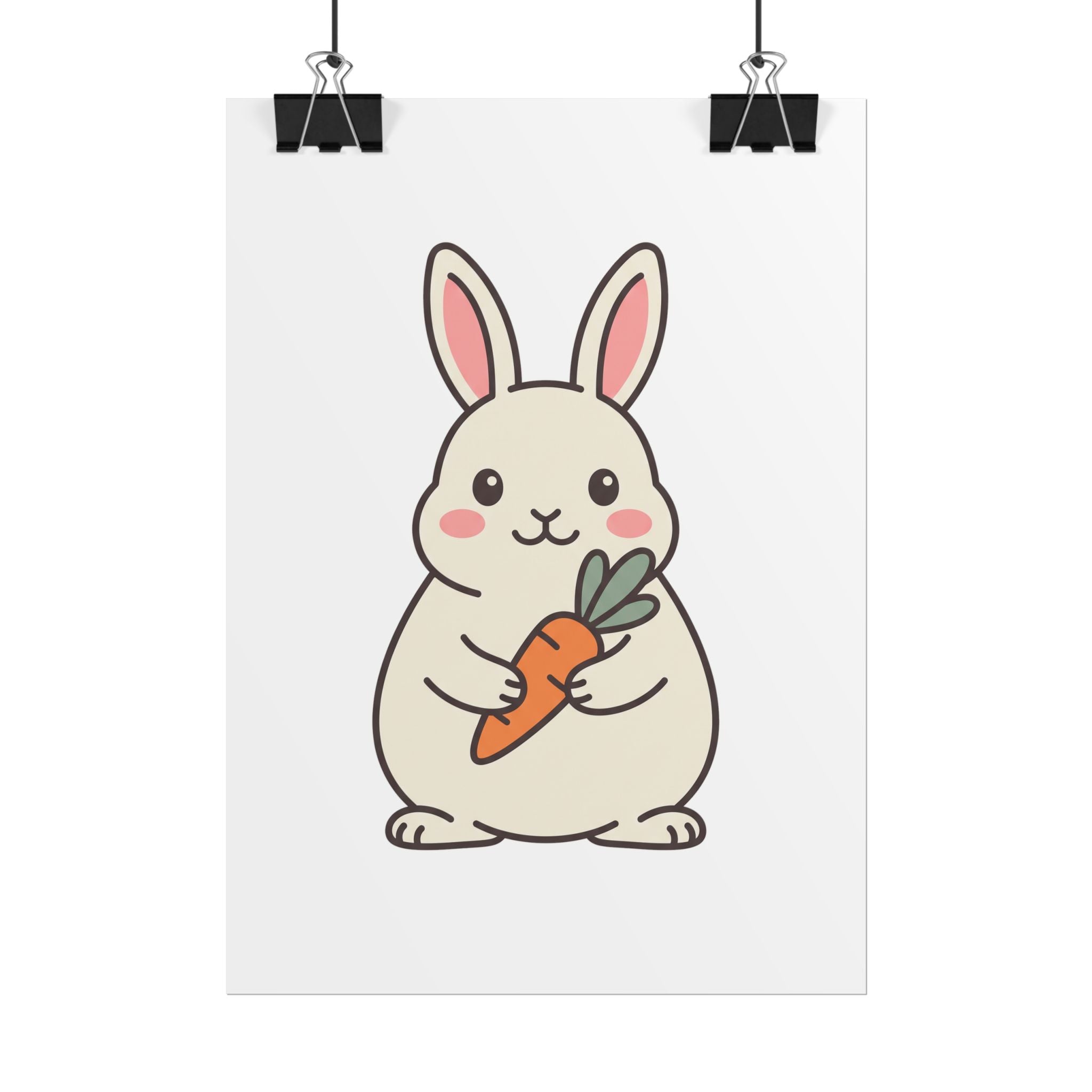 Bunny with Carrot Poster