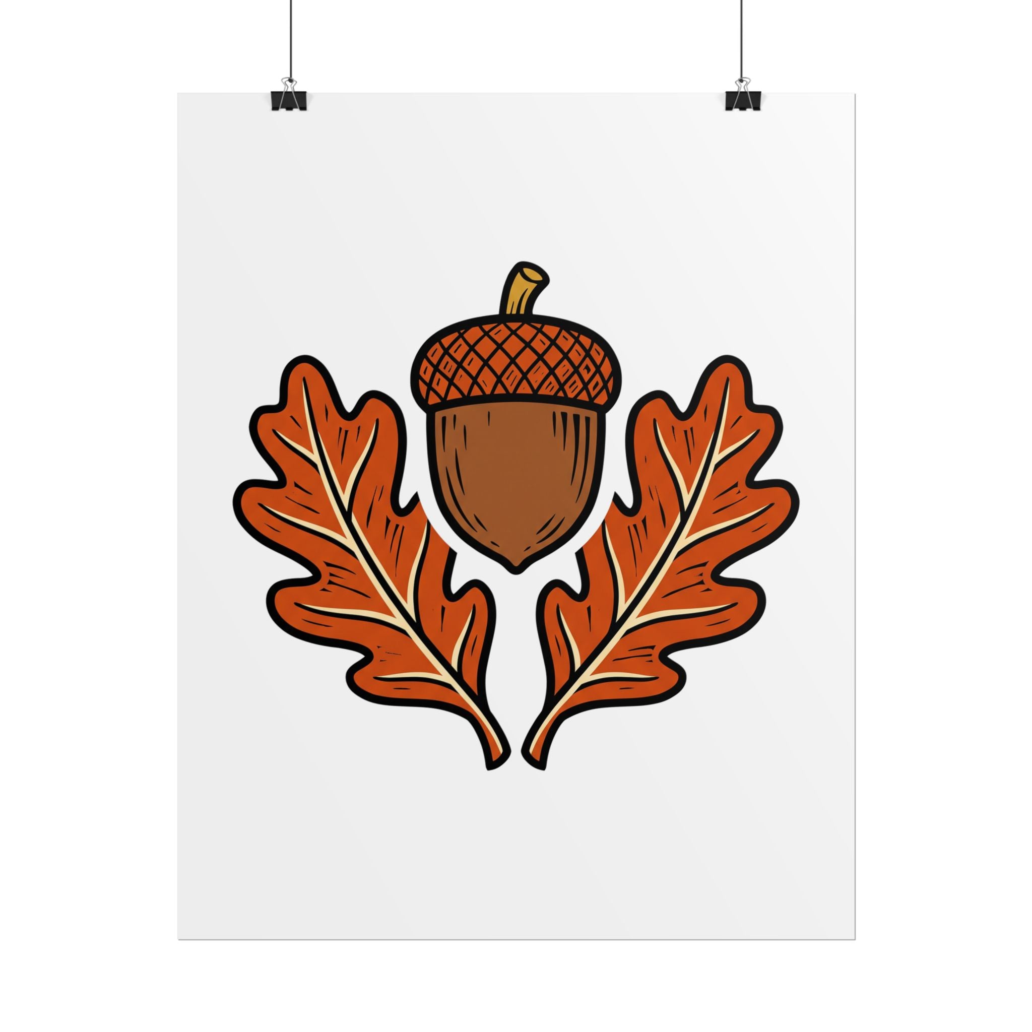 Acorn and Oak Leaf Poster
