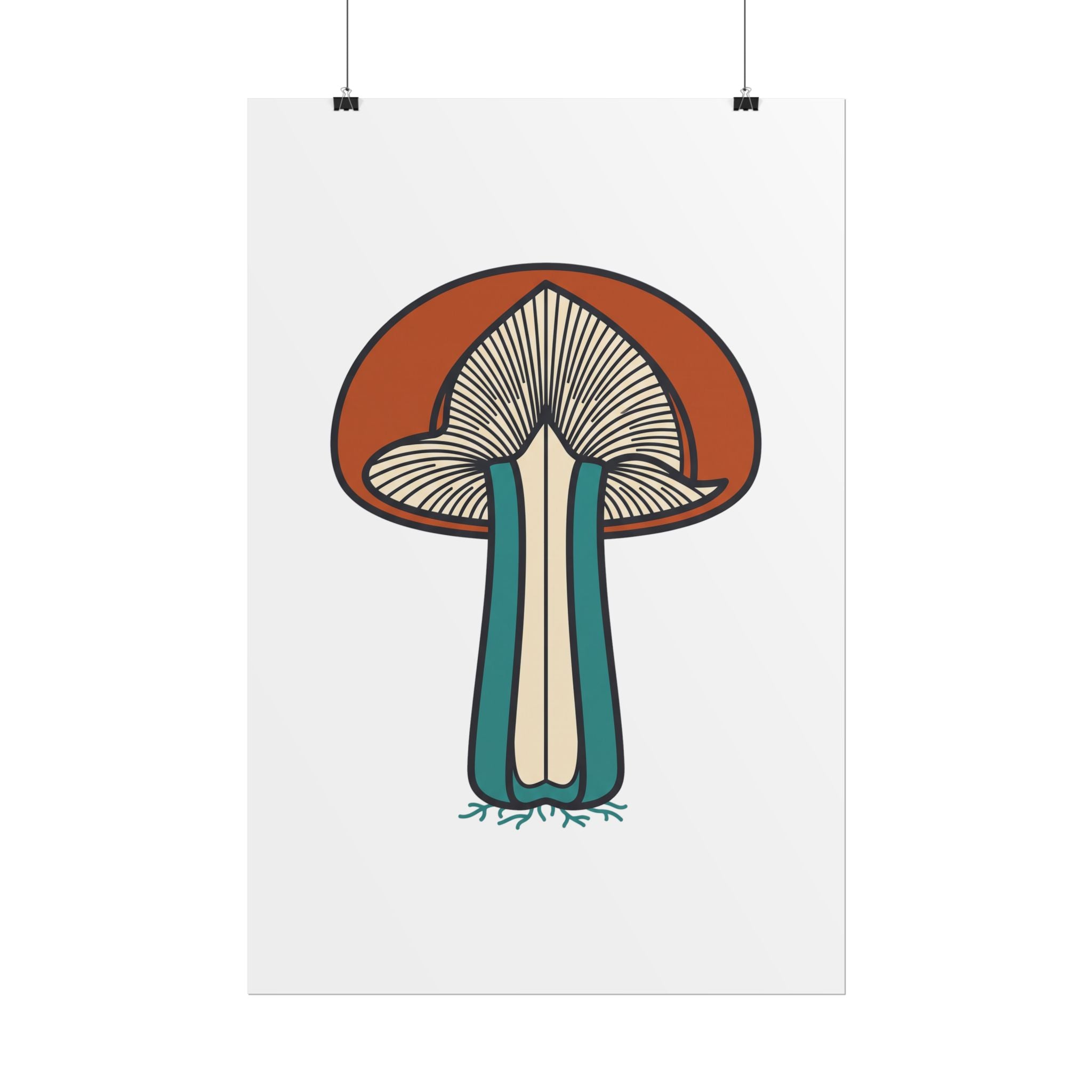 Mushroom Cross Section Poster
