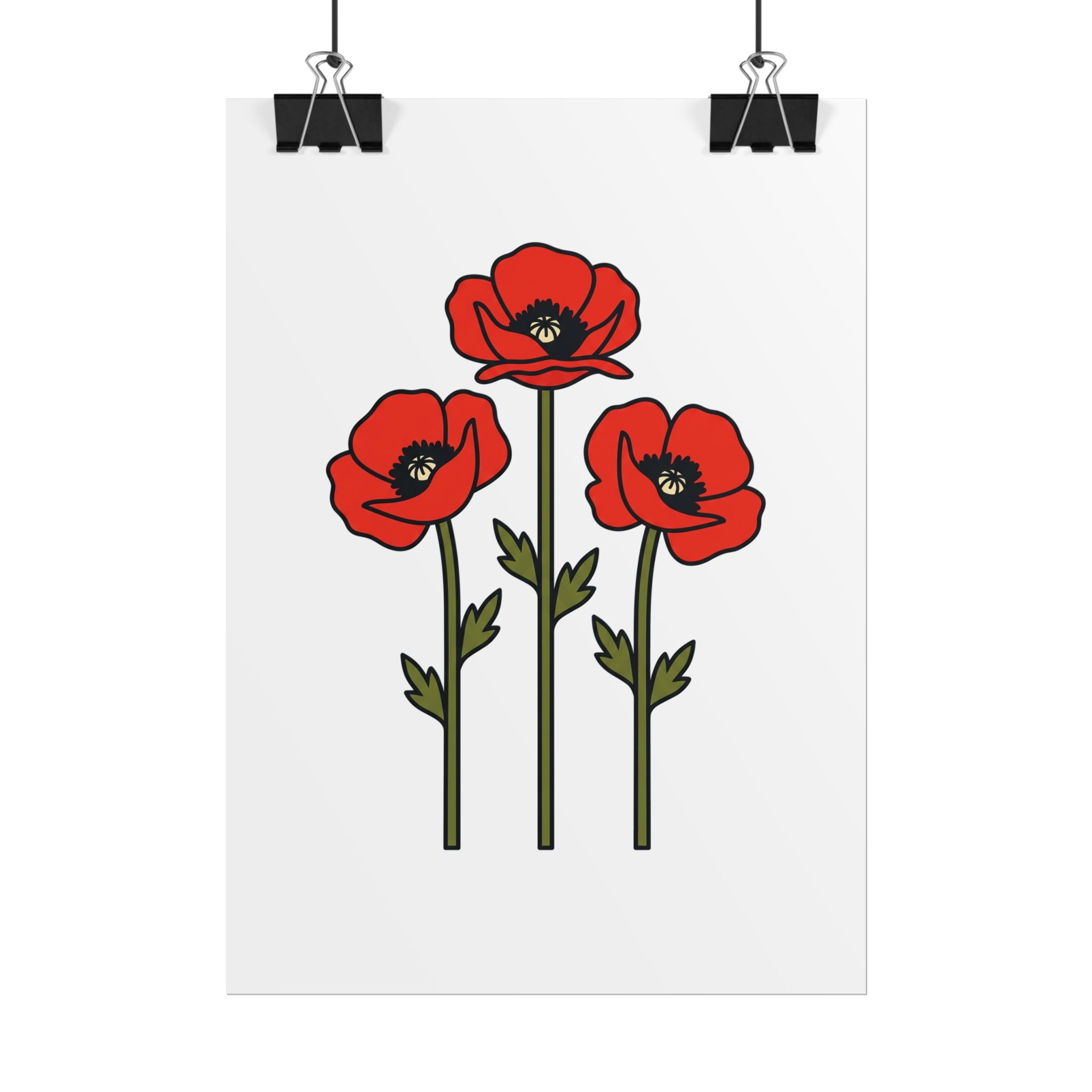 Bold Poppy Trio Poster
