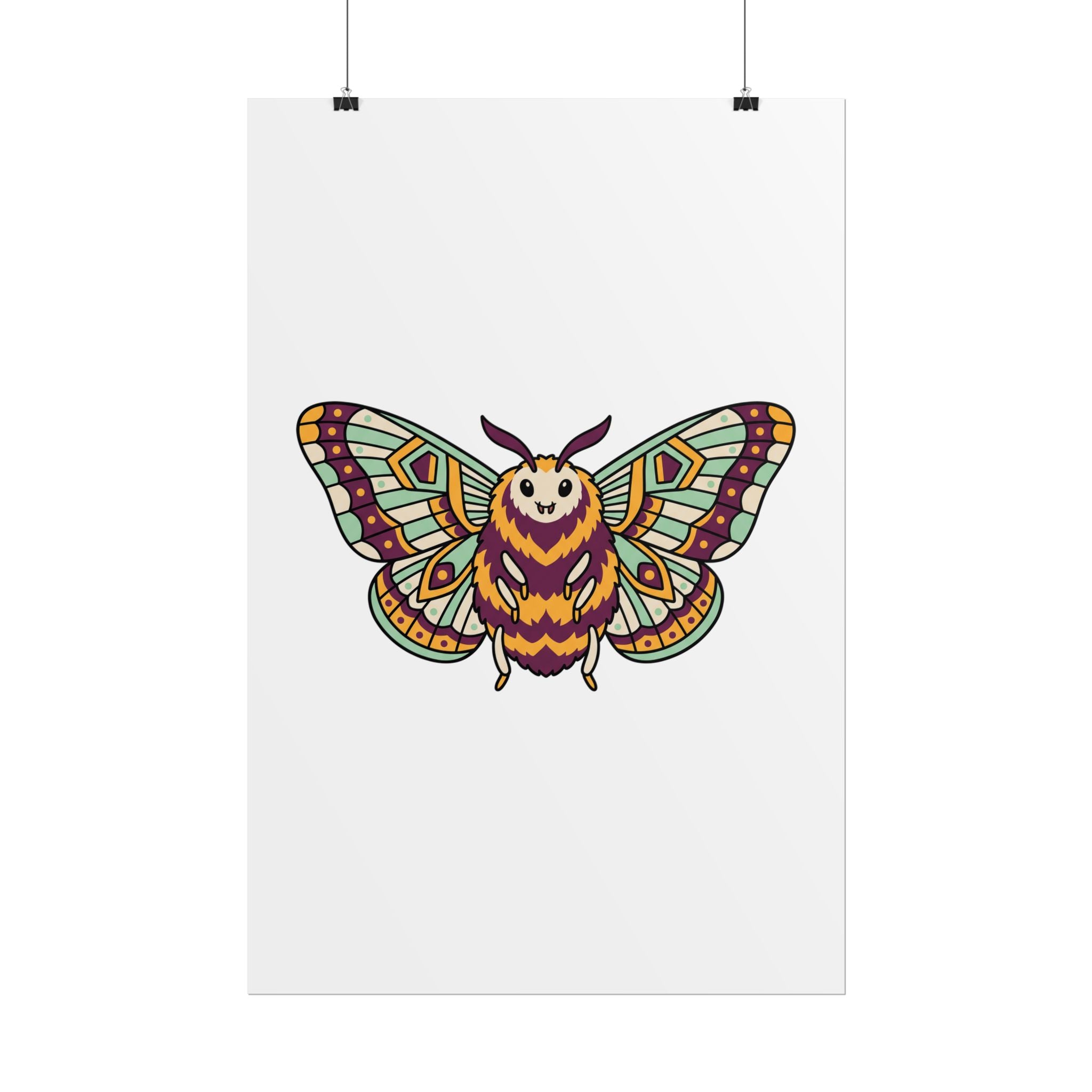 Fuzzy Moth Friend Poster