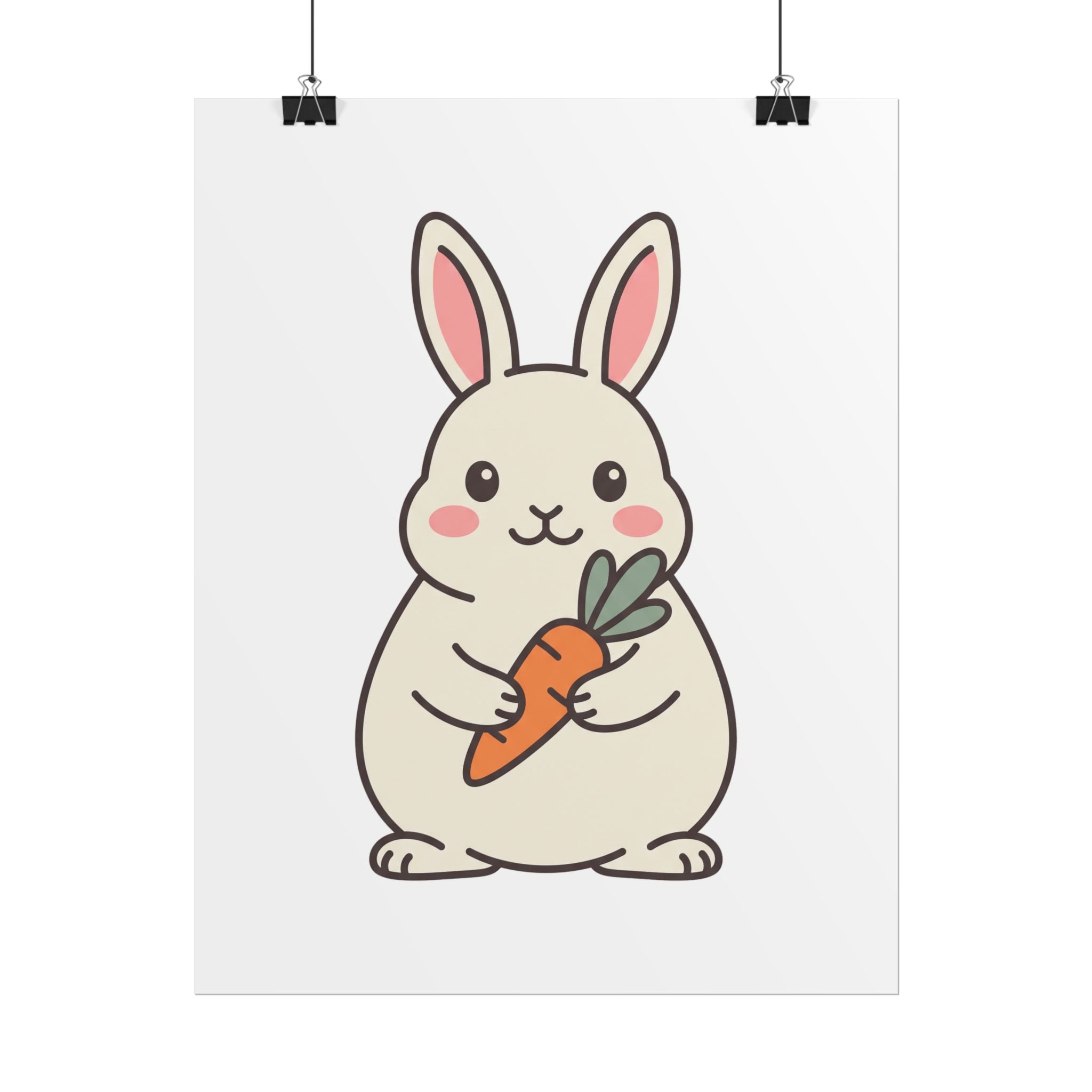 Bunny with Carrot Poster