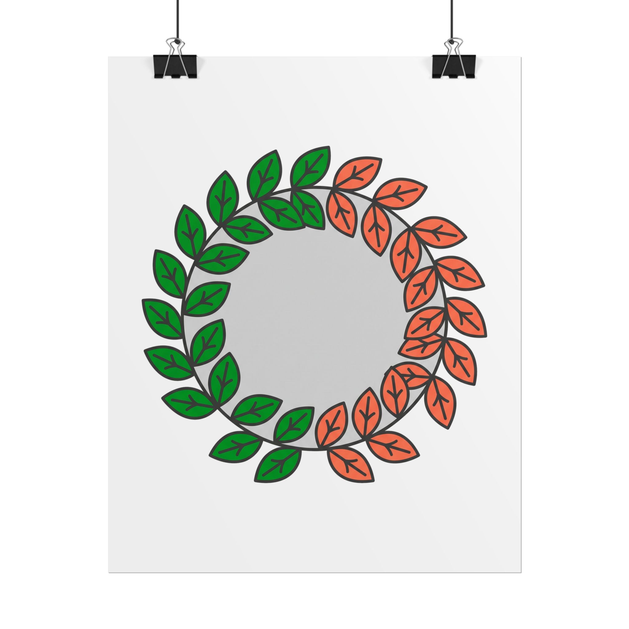 Leaf Wreath Poster