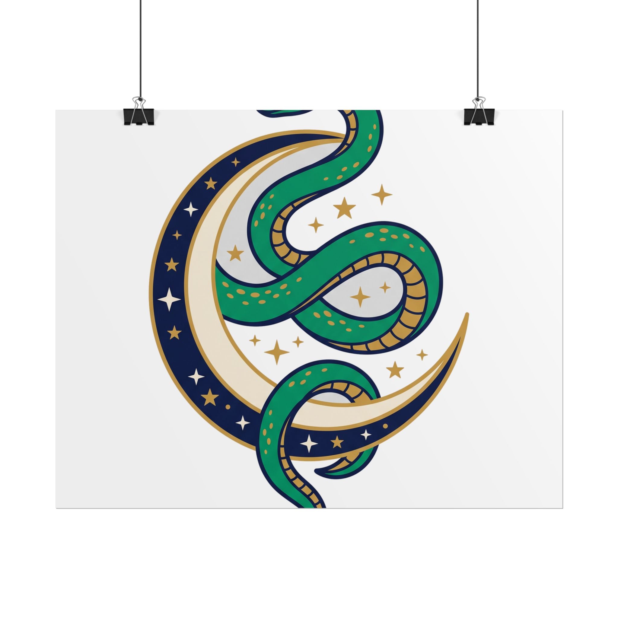 Celestial Snake Moon Poster