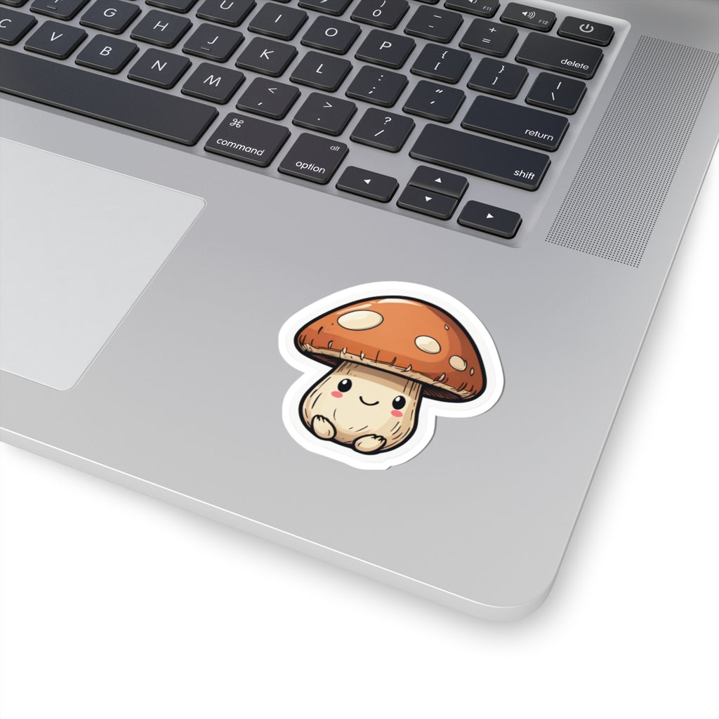 Cute Kawaii Mushroom Sticker — Adorable Kiss-Cut Vinyl Decal for Laptops, Water Bottles & Journals