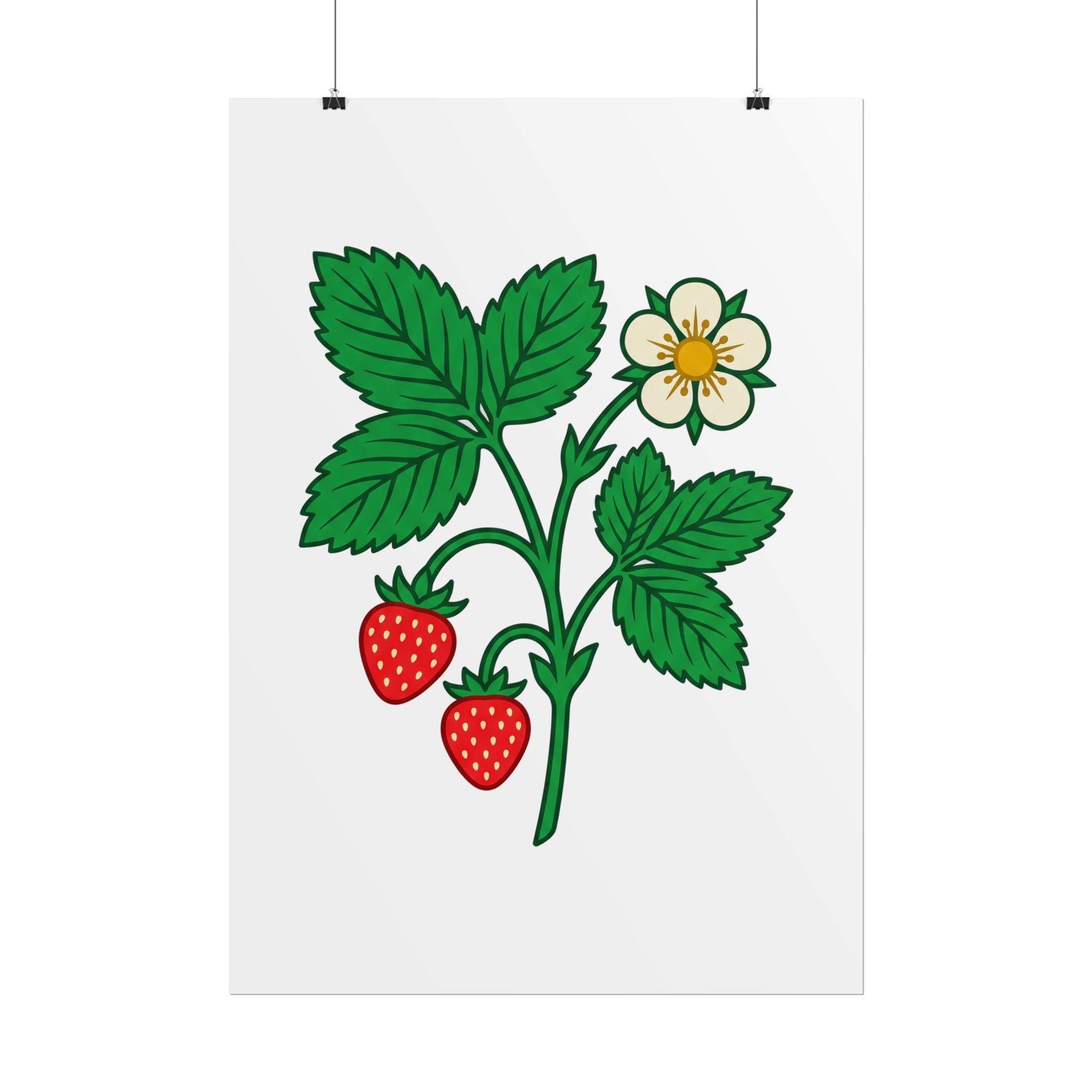 Wild Strawberry Sprig Poster