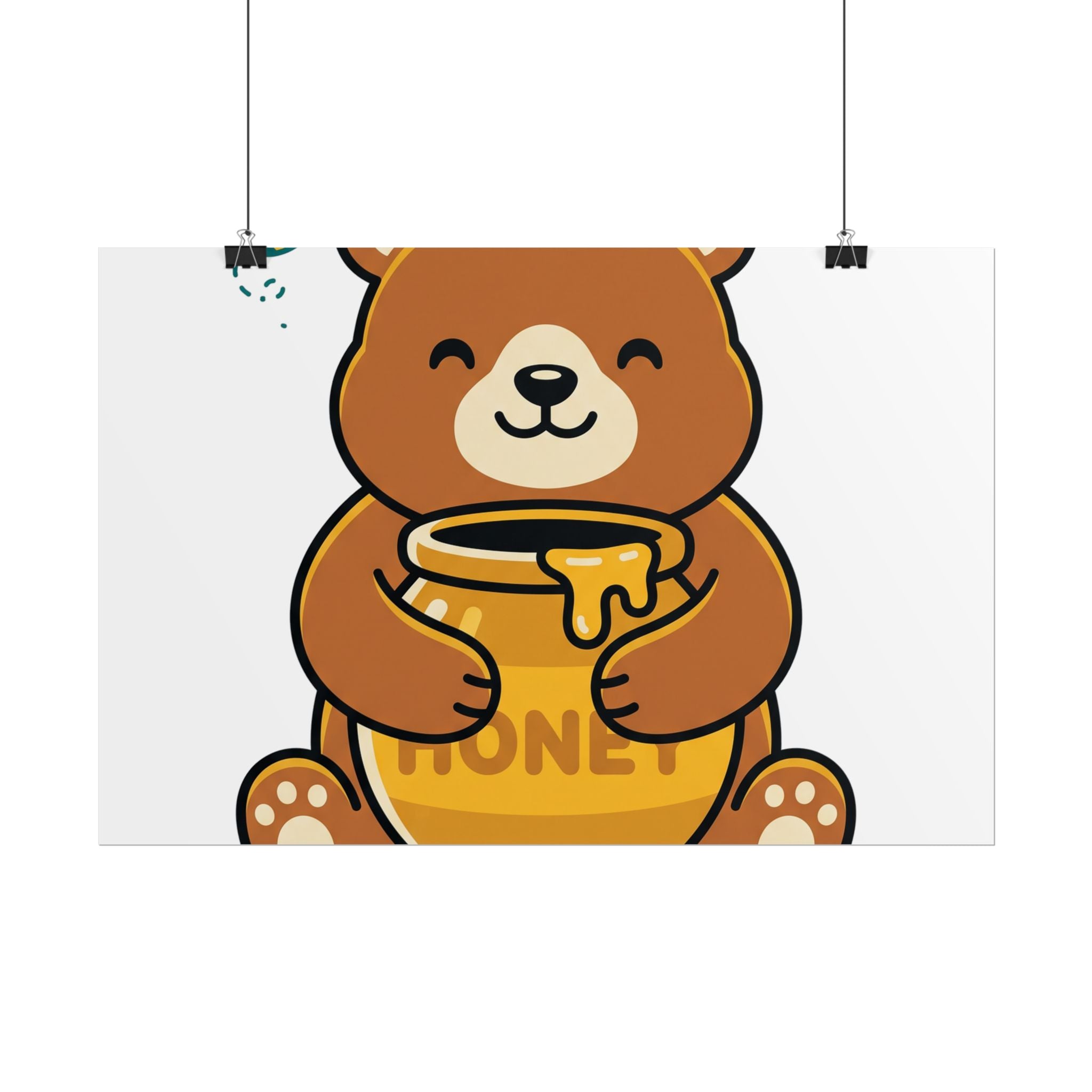 Bear with Honey Poster