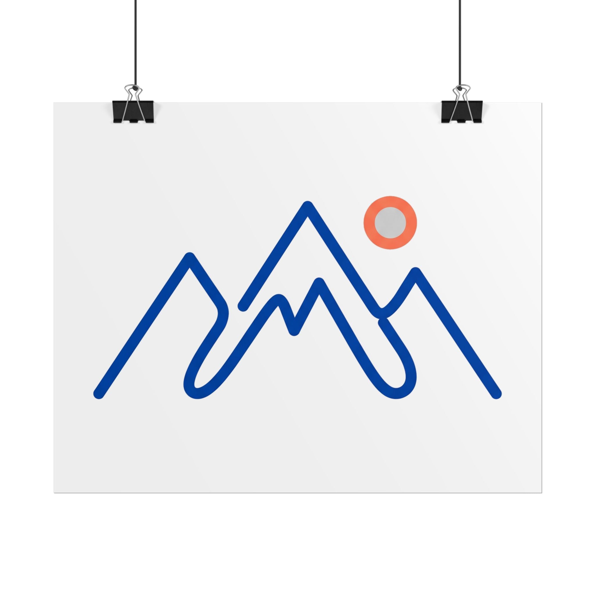 One Line Mountain Poster