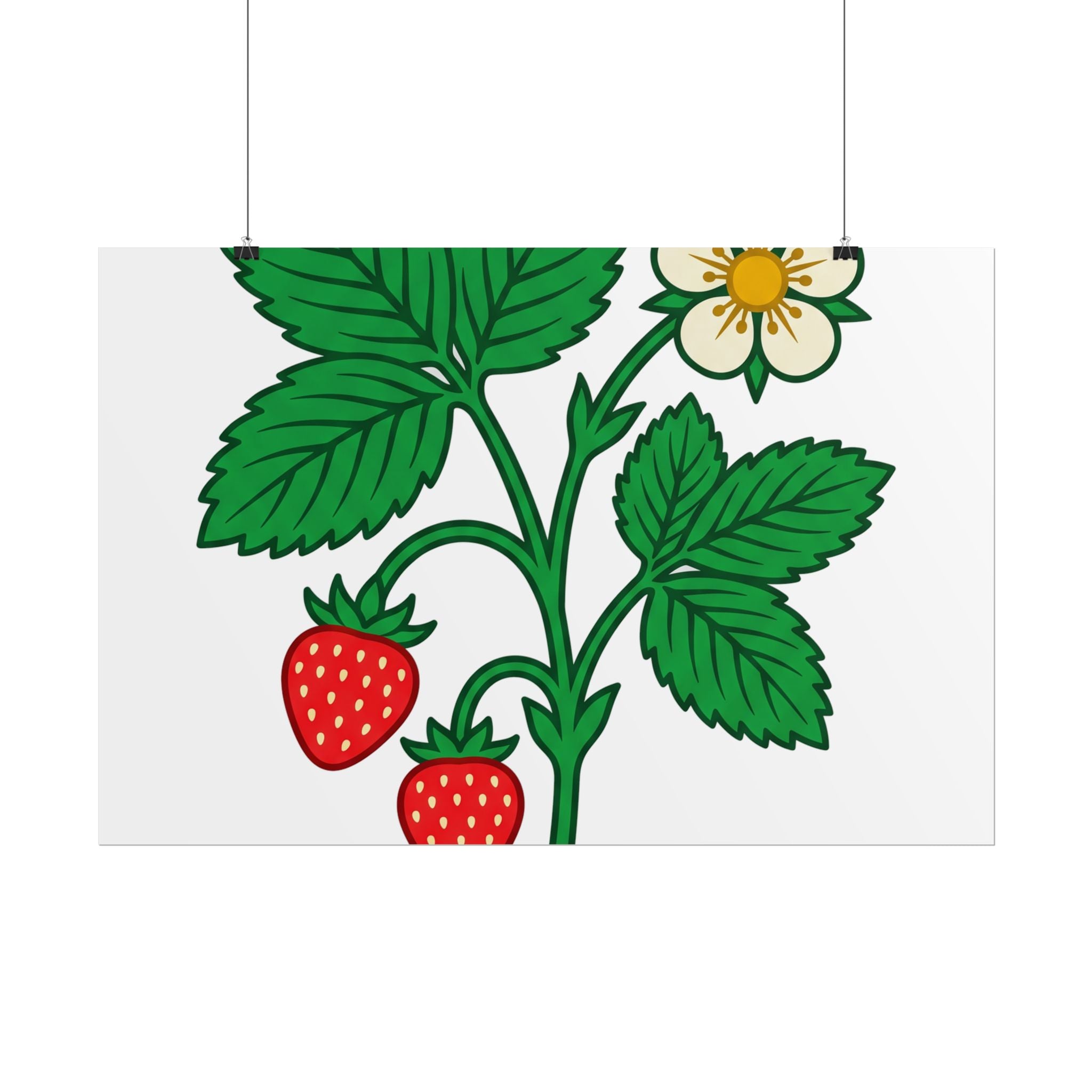 Wild Strawberry Sprig Poster