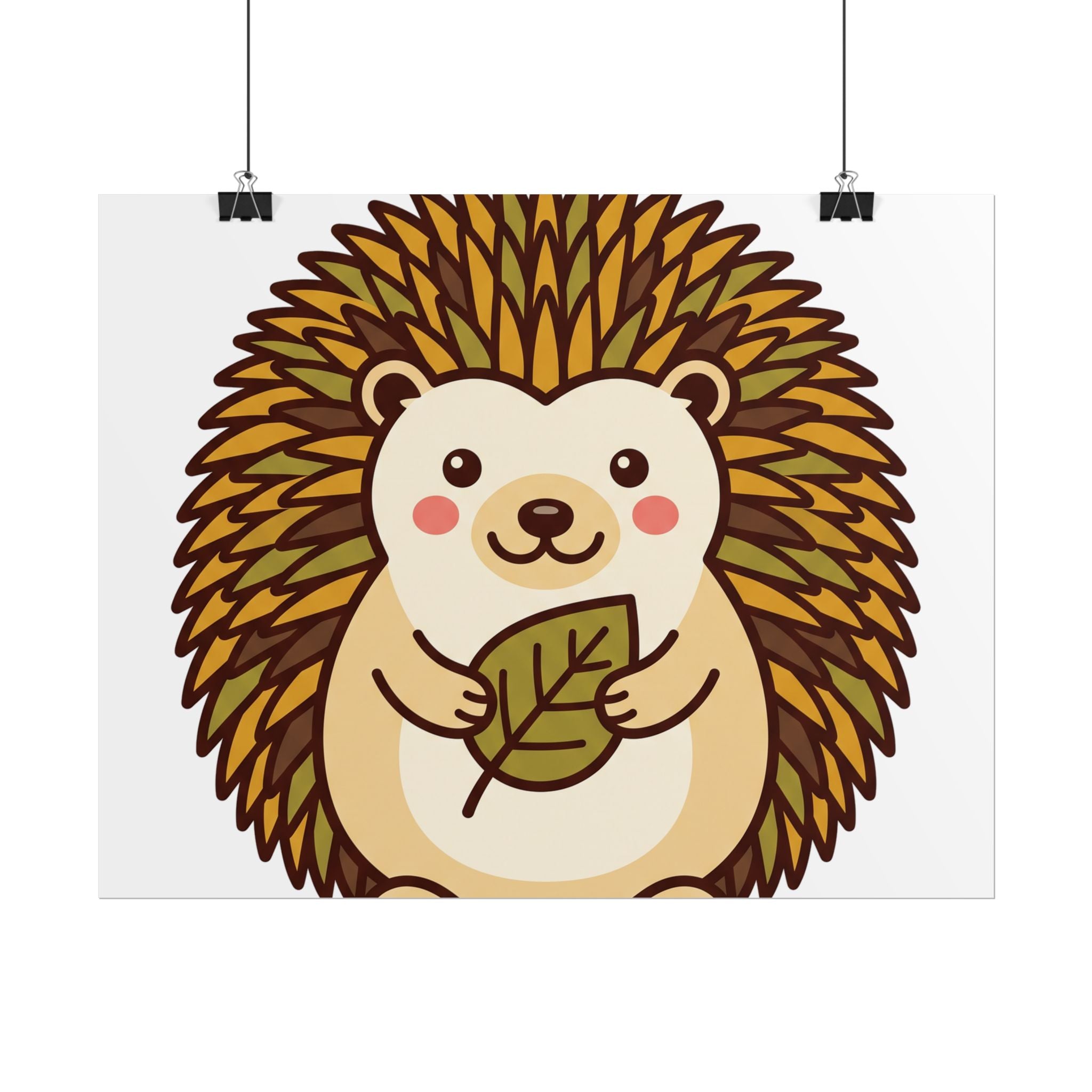 Chubby Hedgehog Poster