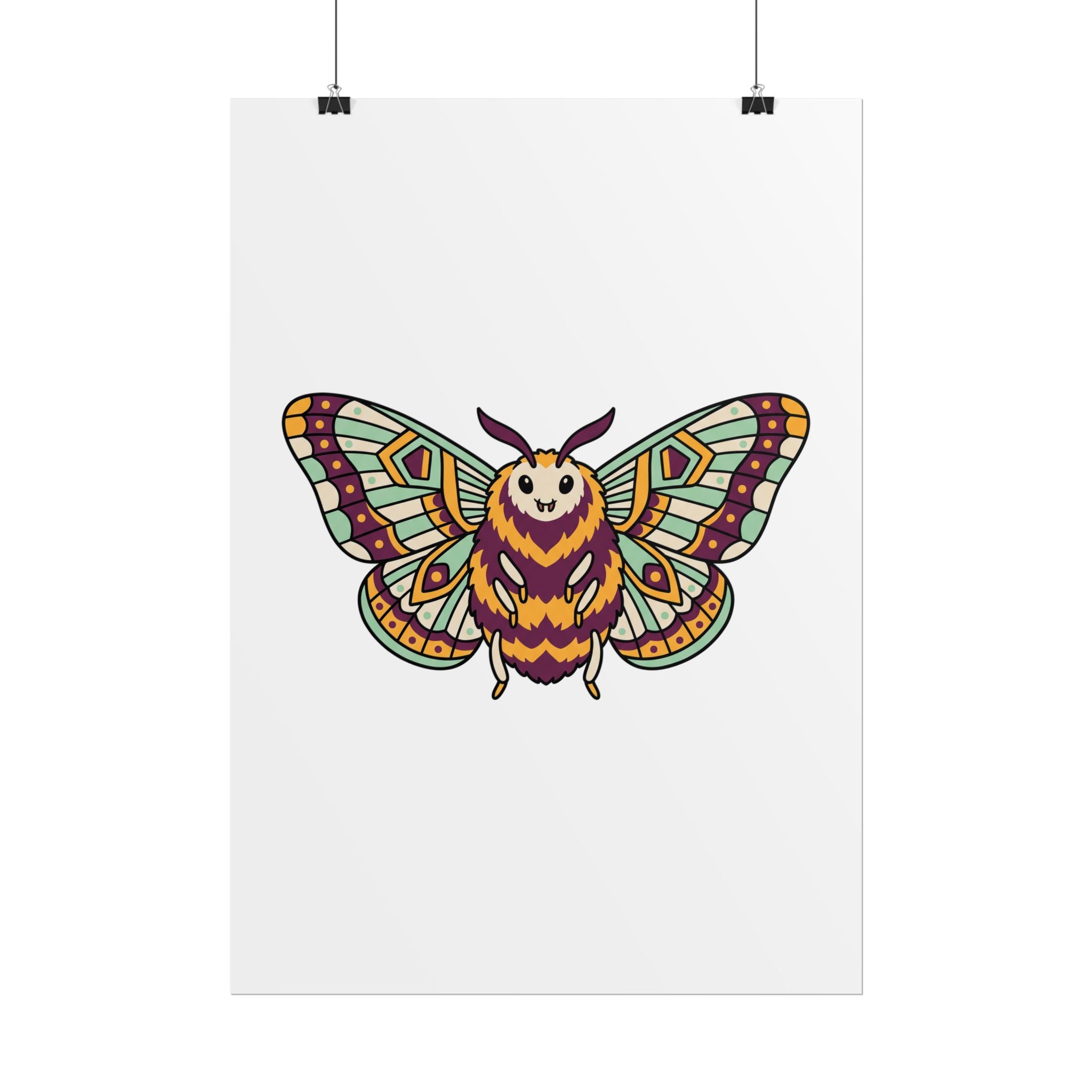 Fuzzy Moth Friend Poster