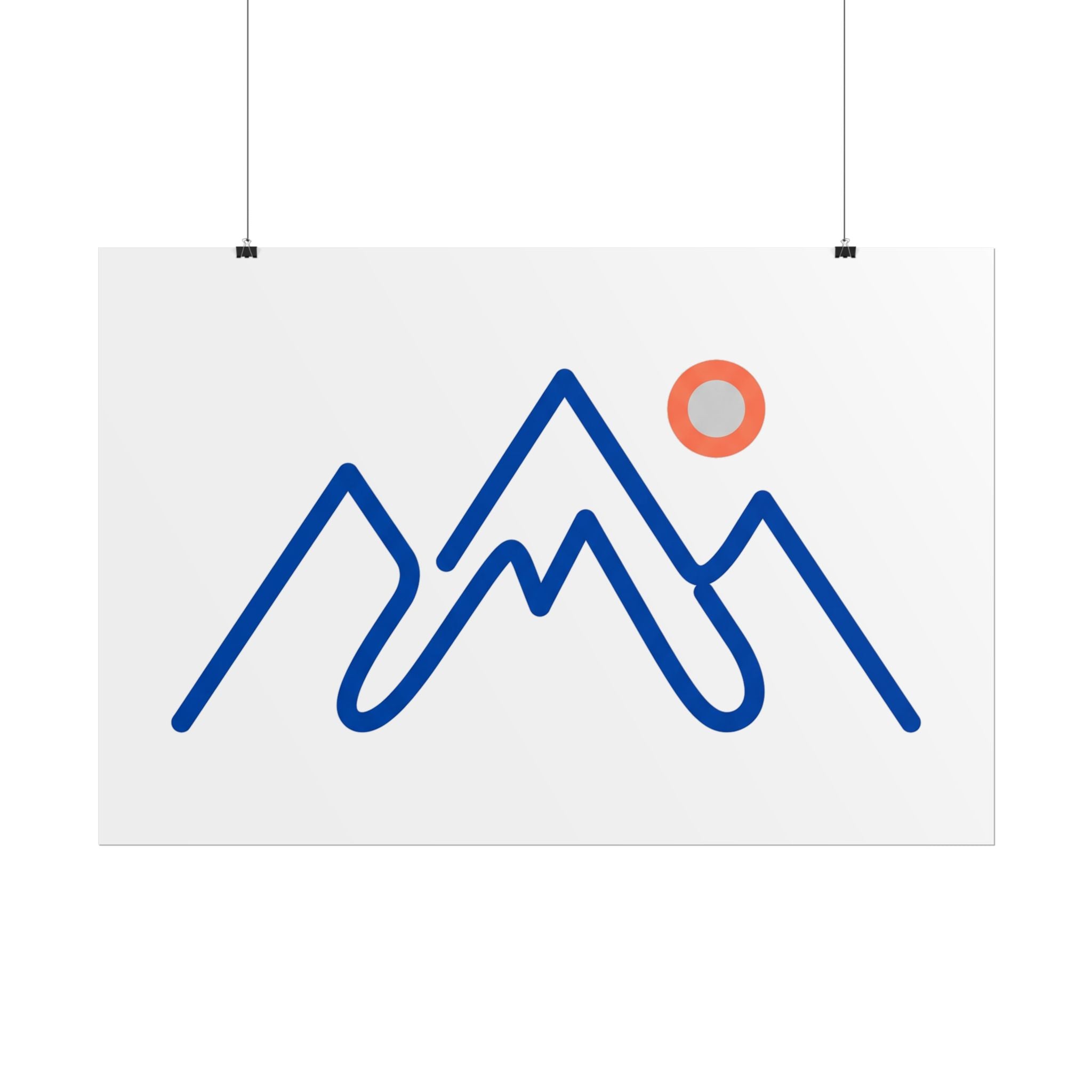 One Line Mountain Poster
