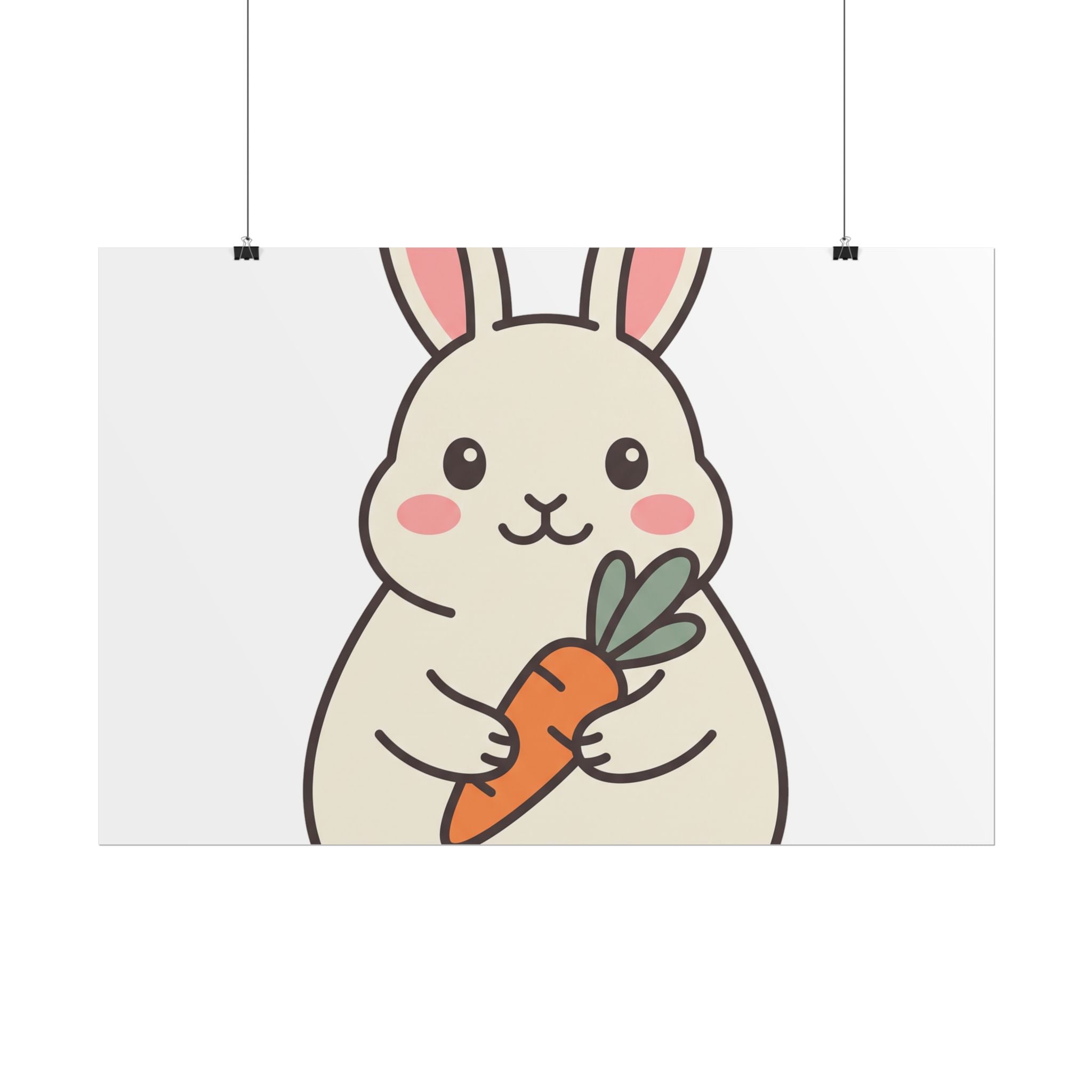Bunny with Carrot Poster