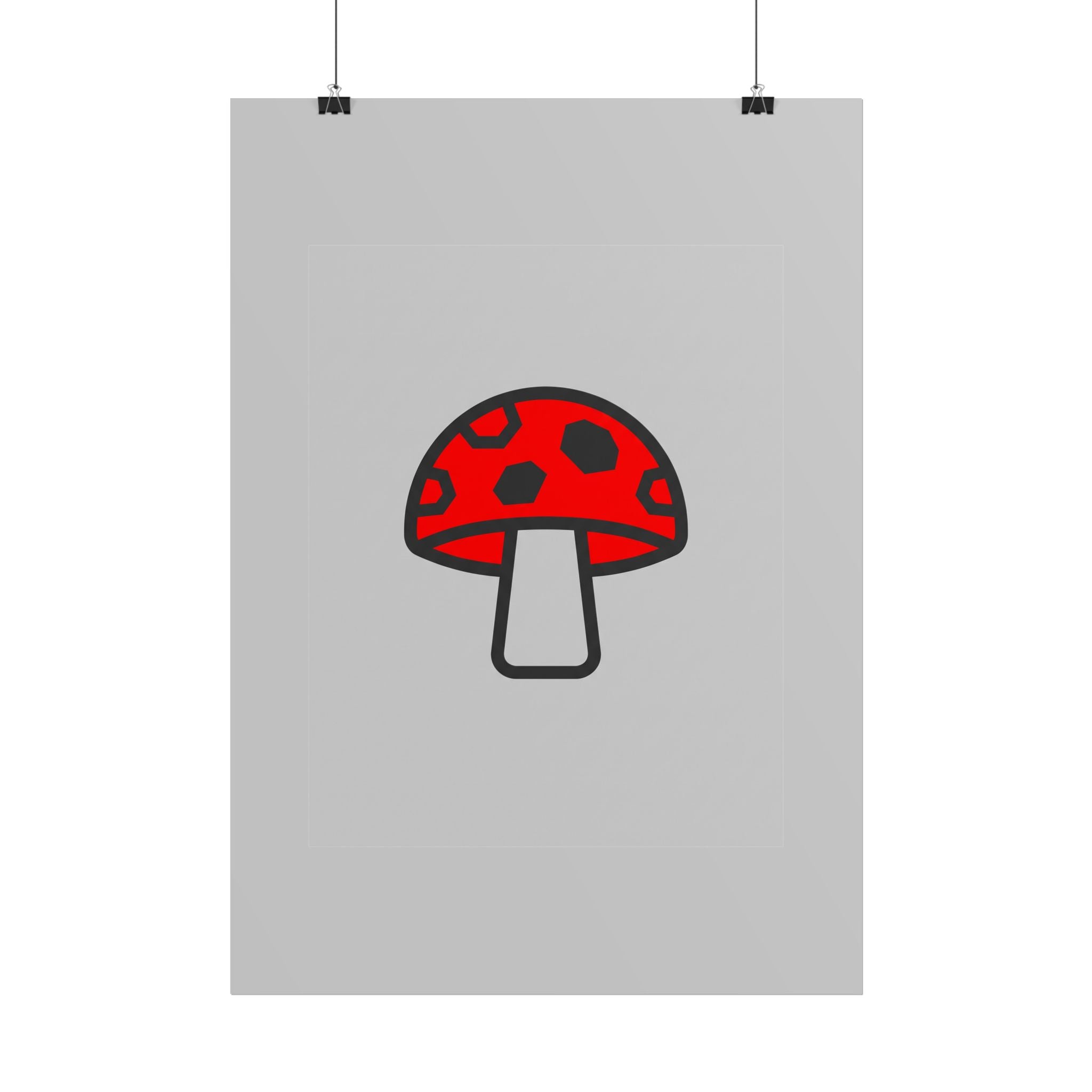 Minimal Mushroom Icon Poster