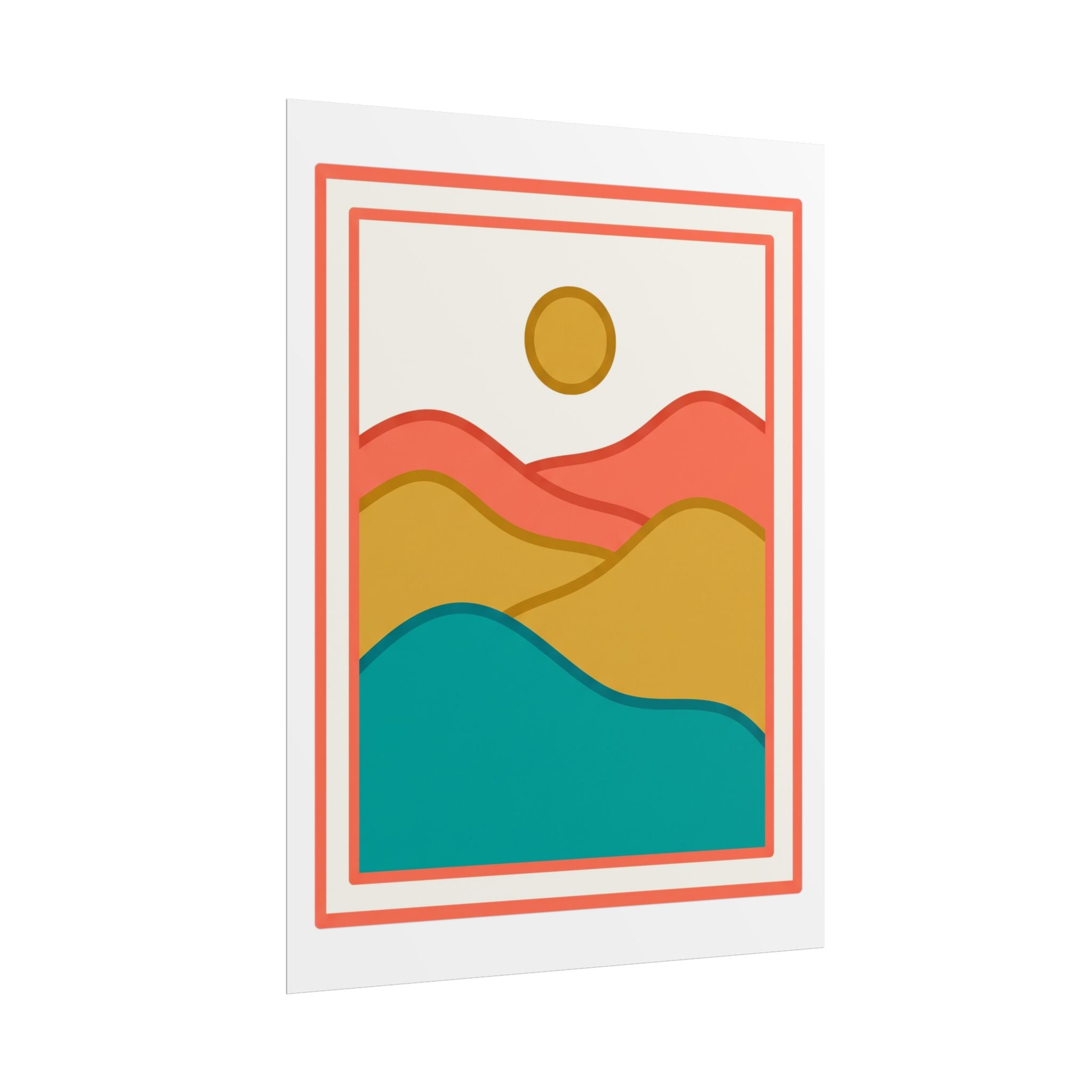 Abstract Sunset Landscape Poster