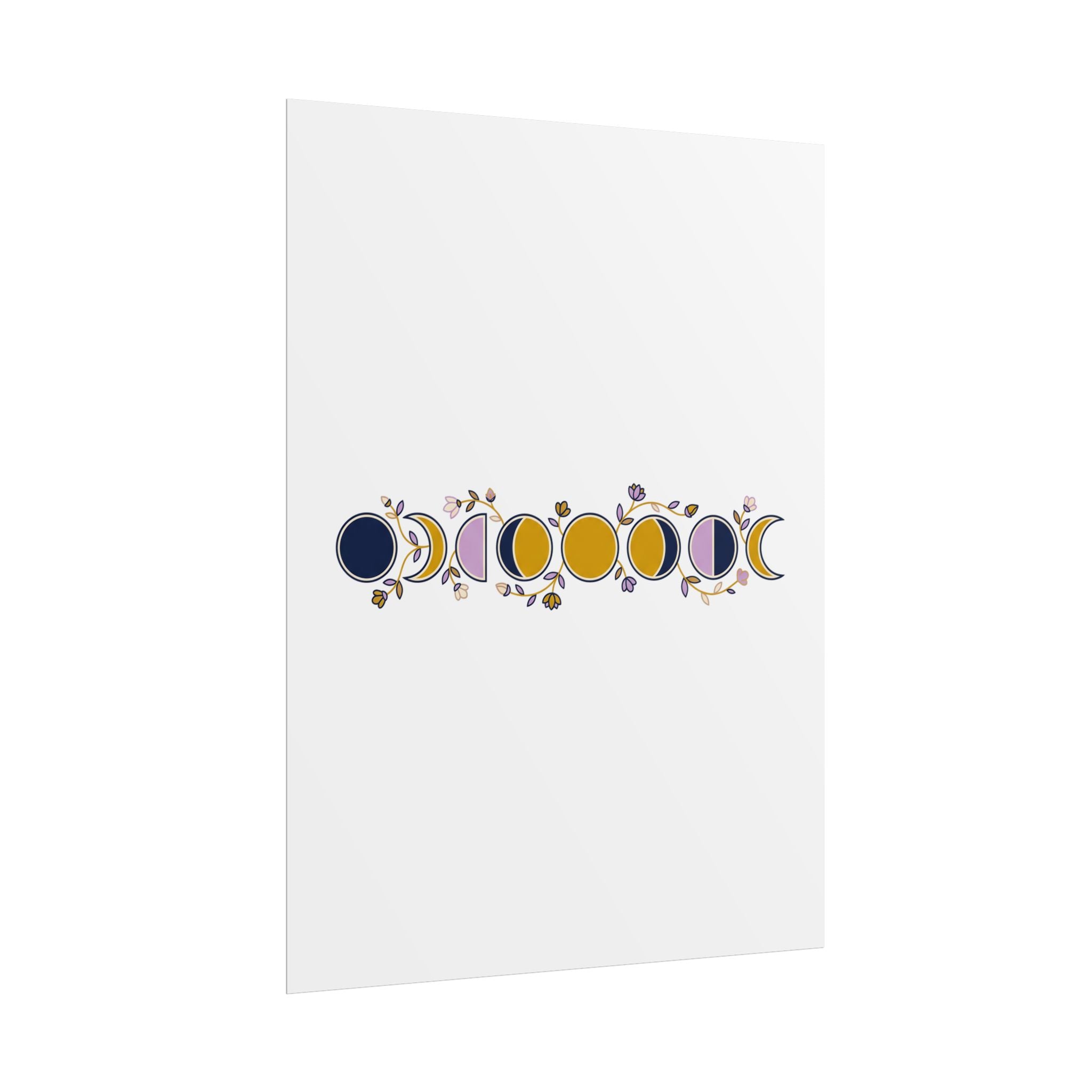 Moon Phases Botanical Poster