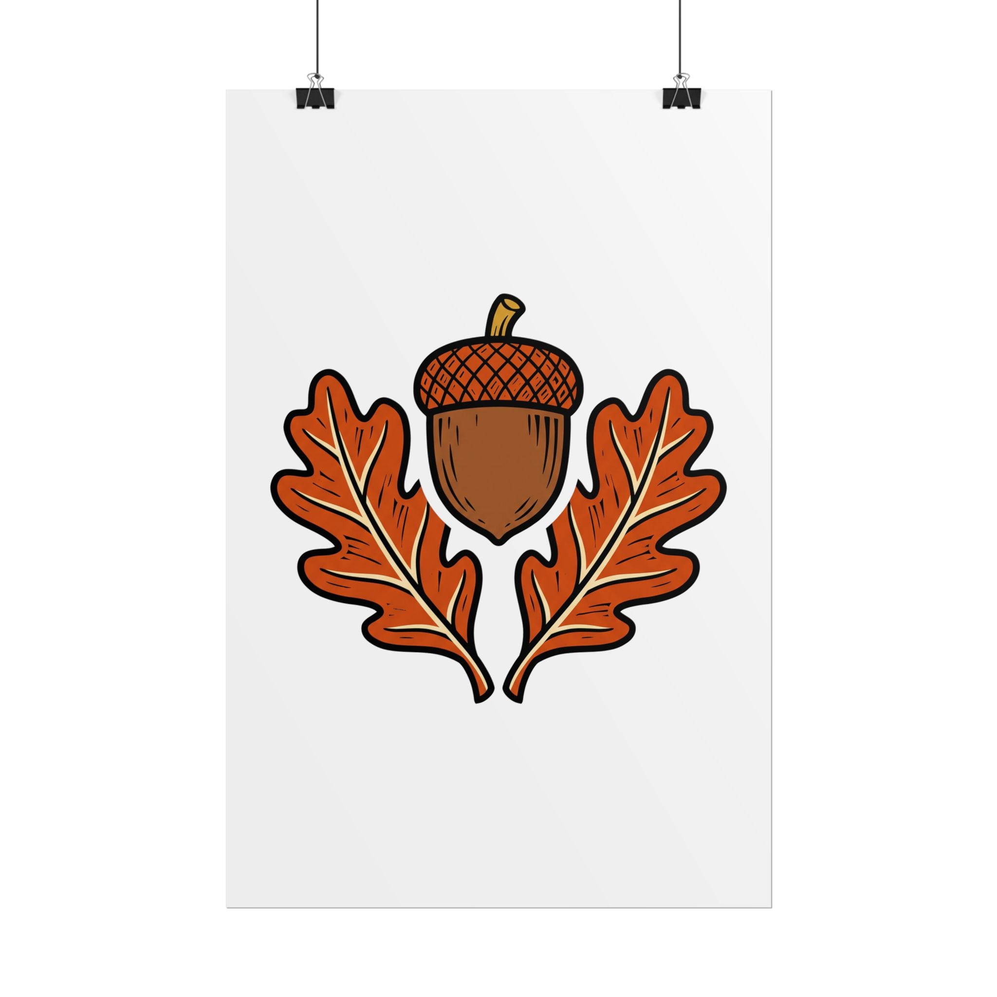 Acorn and Oak Leaf Poster
