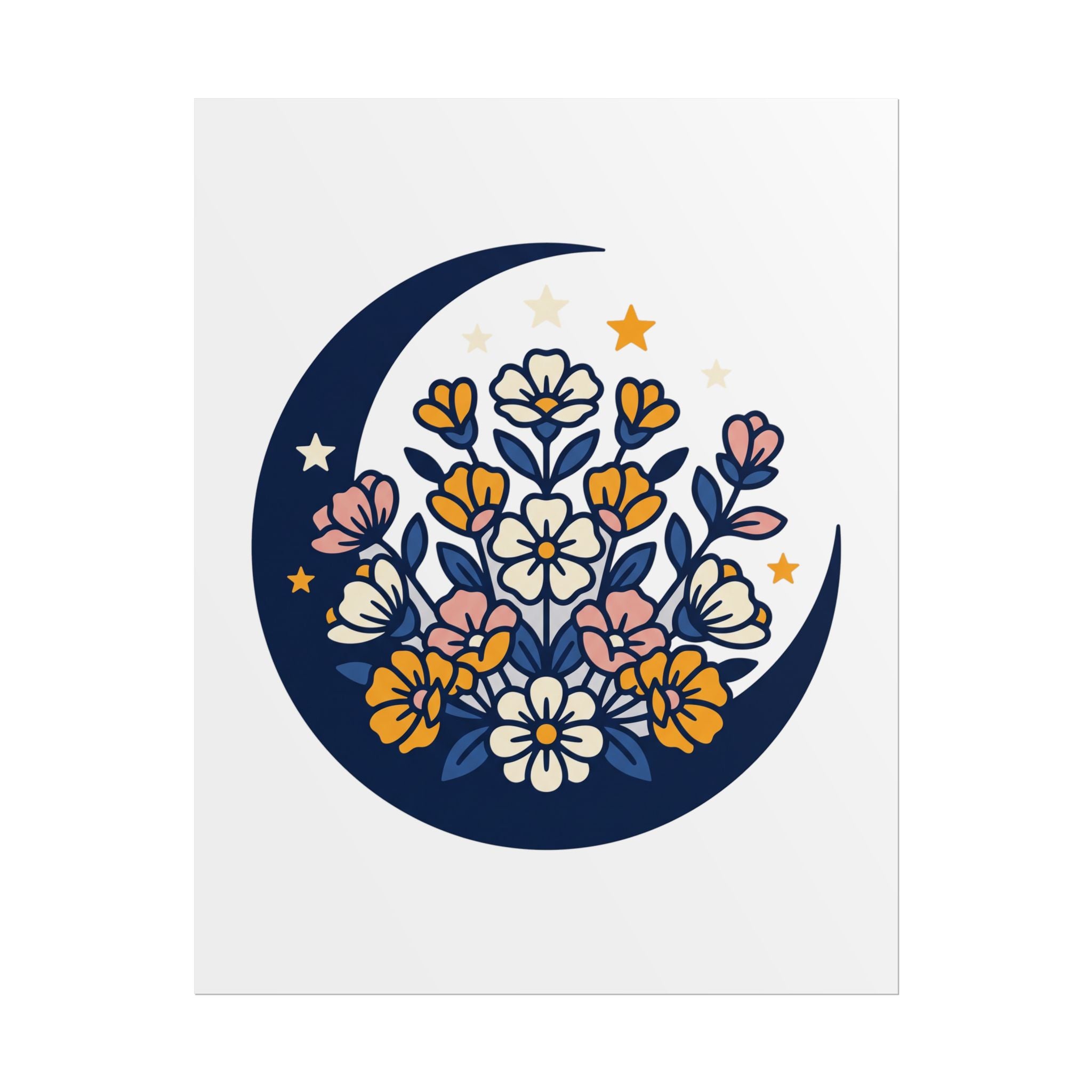 Moonflower Crescent Poster
