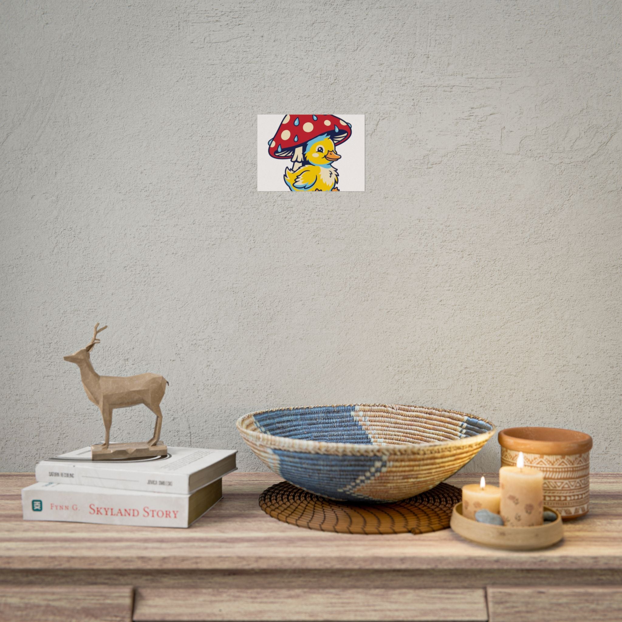 Duckling in Rain Poster