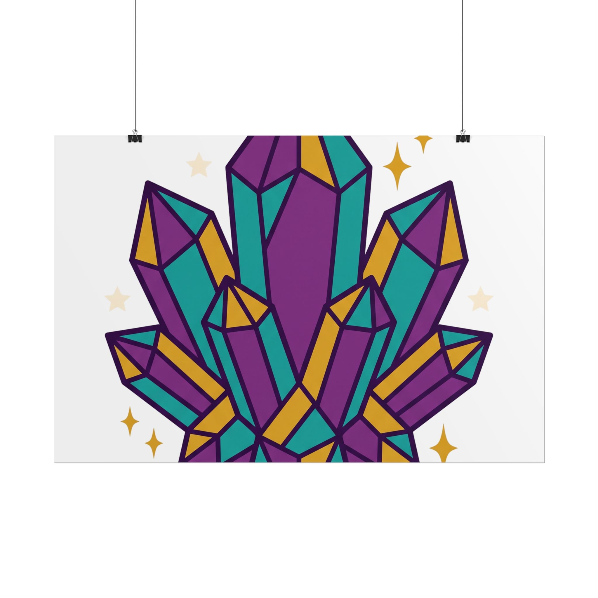 Crystal Cluster Sparkle Poster