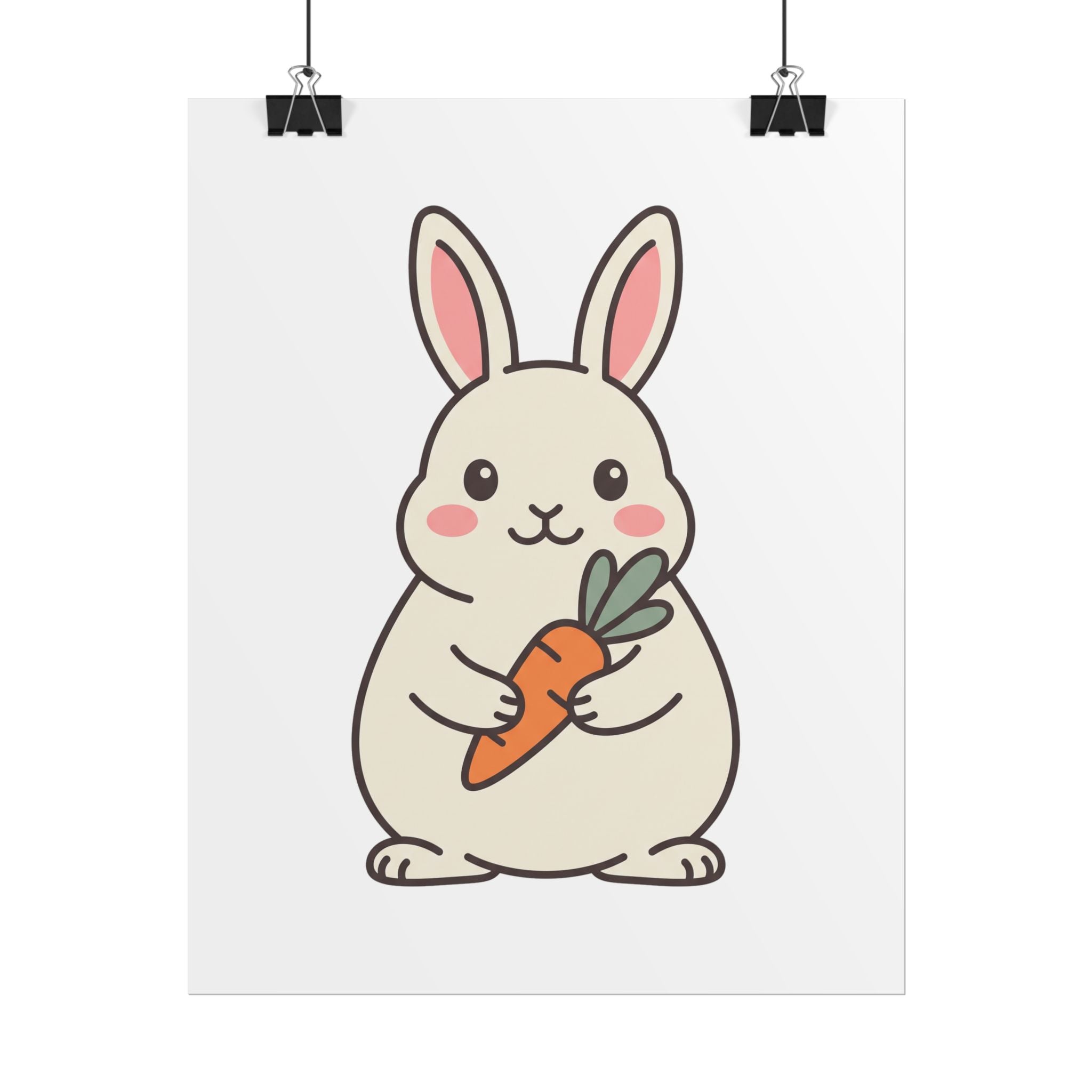 Bunny with Carrot Poster