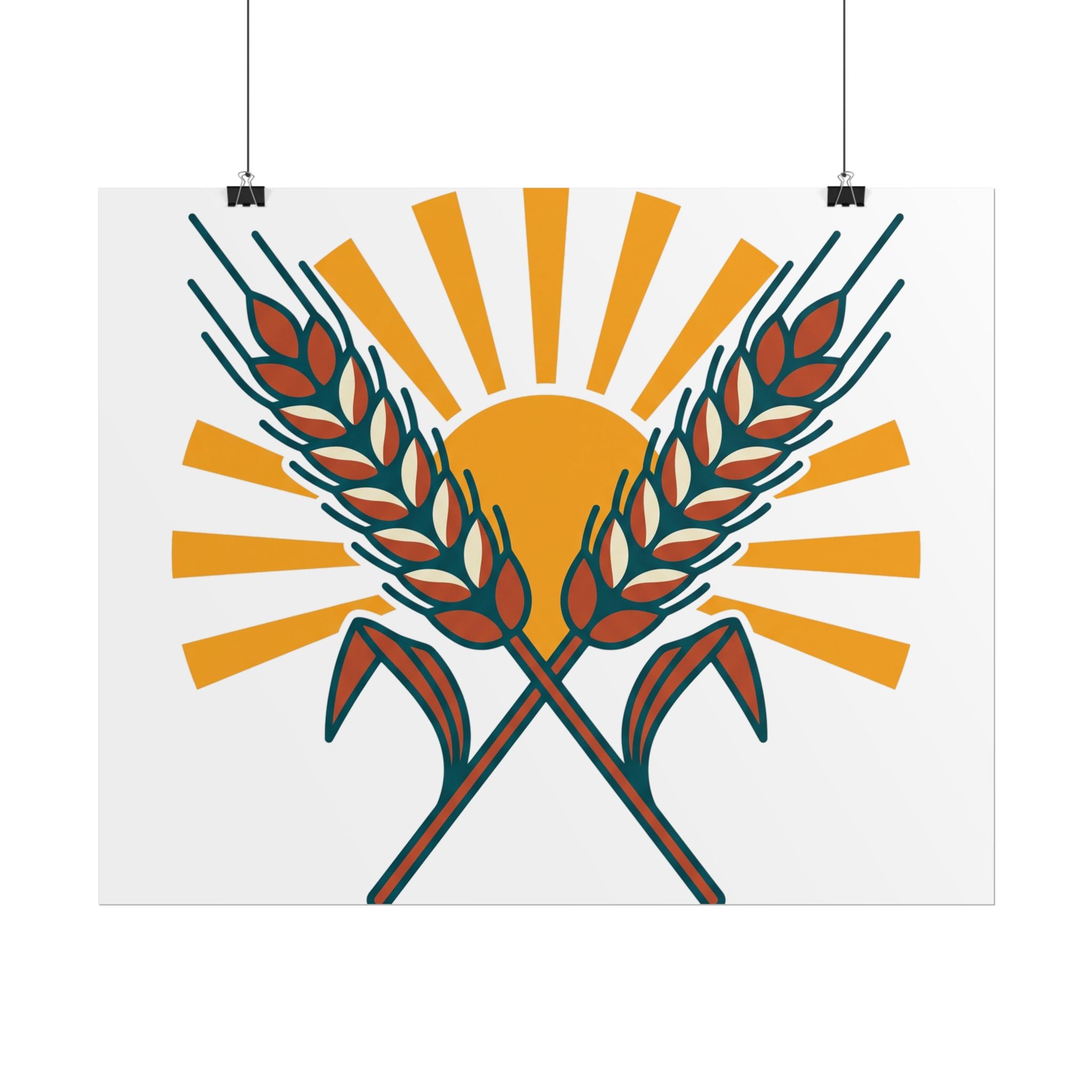 Sun and Wheat Poster