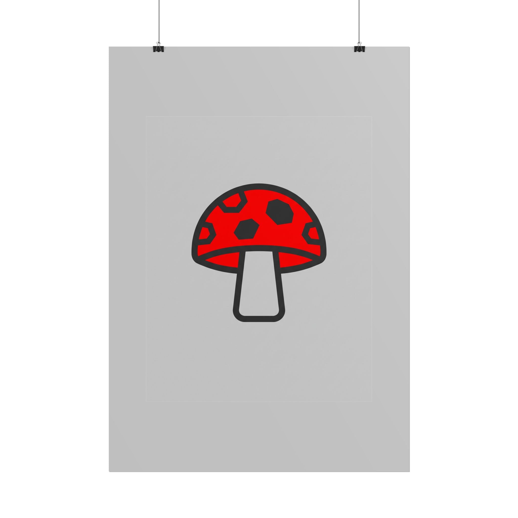 Minimal Mushroom Icon Poster