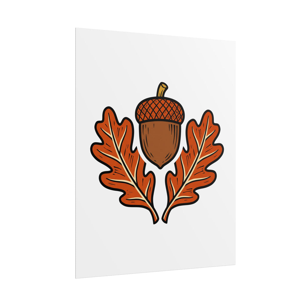 Acorn and Oak Leaf Poster