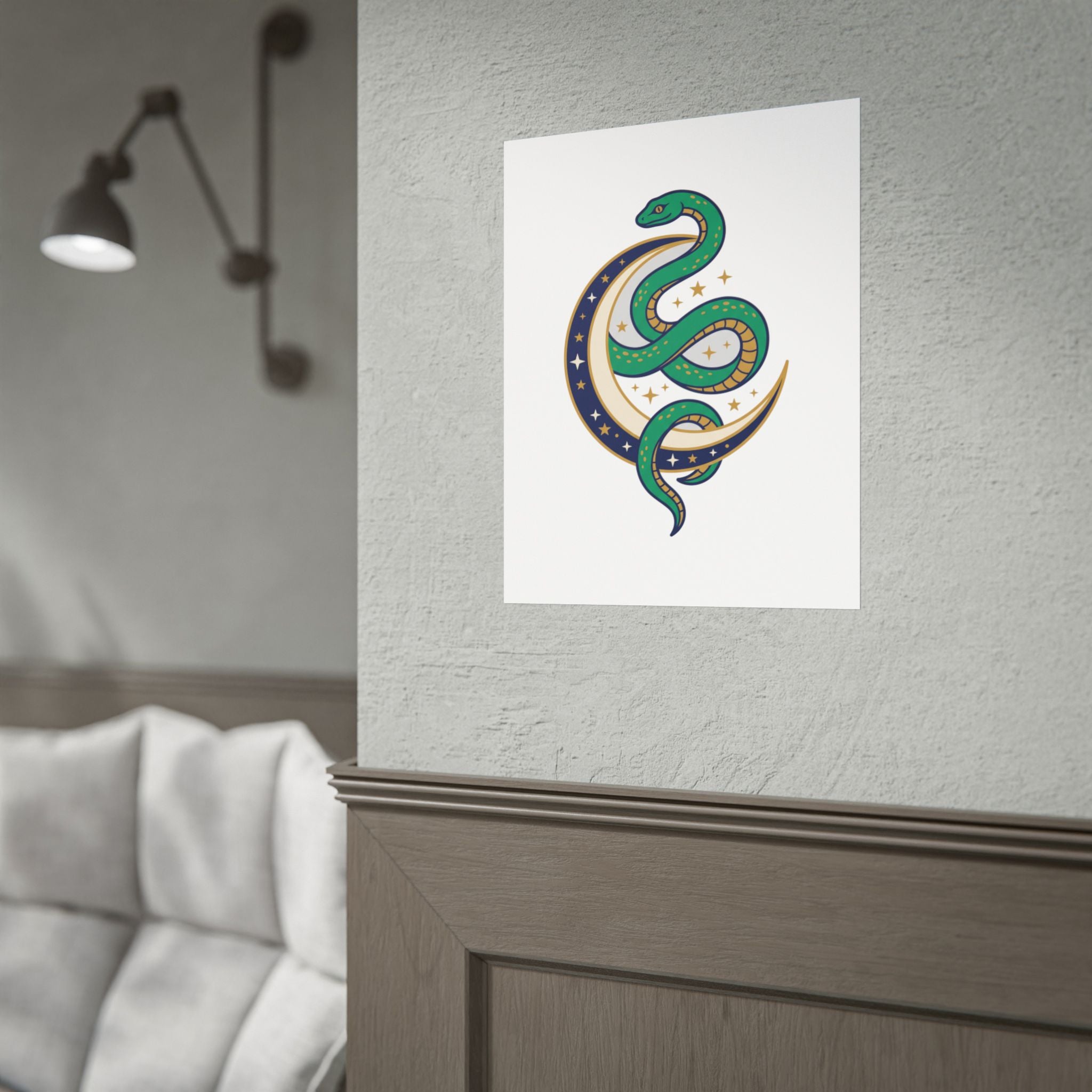 Celestial Snake Moon Poster