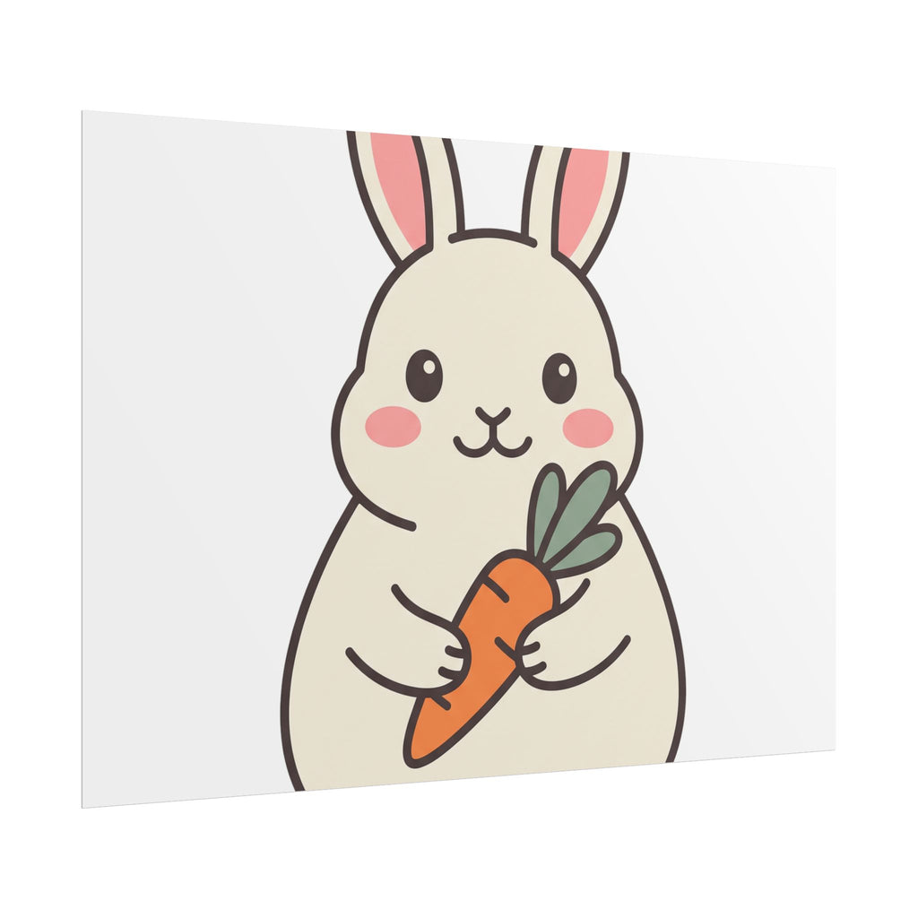 Bunny with Carrot Poster