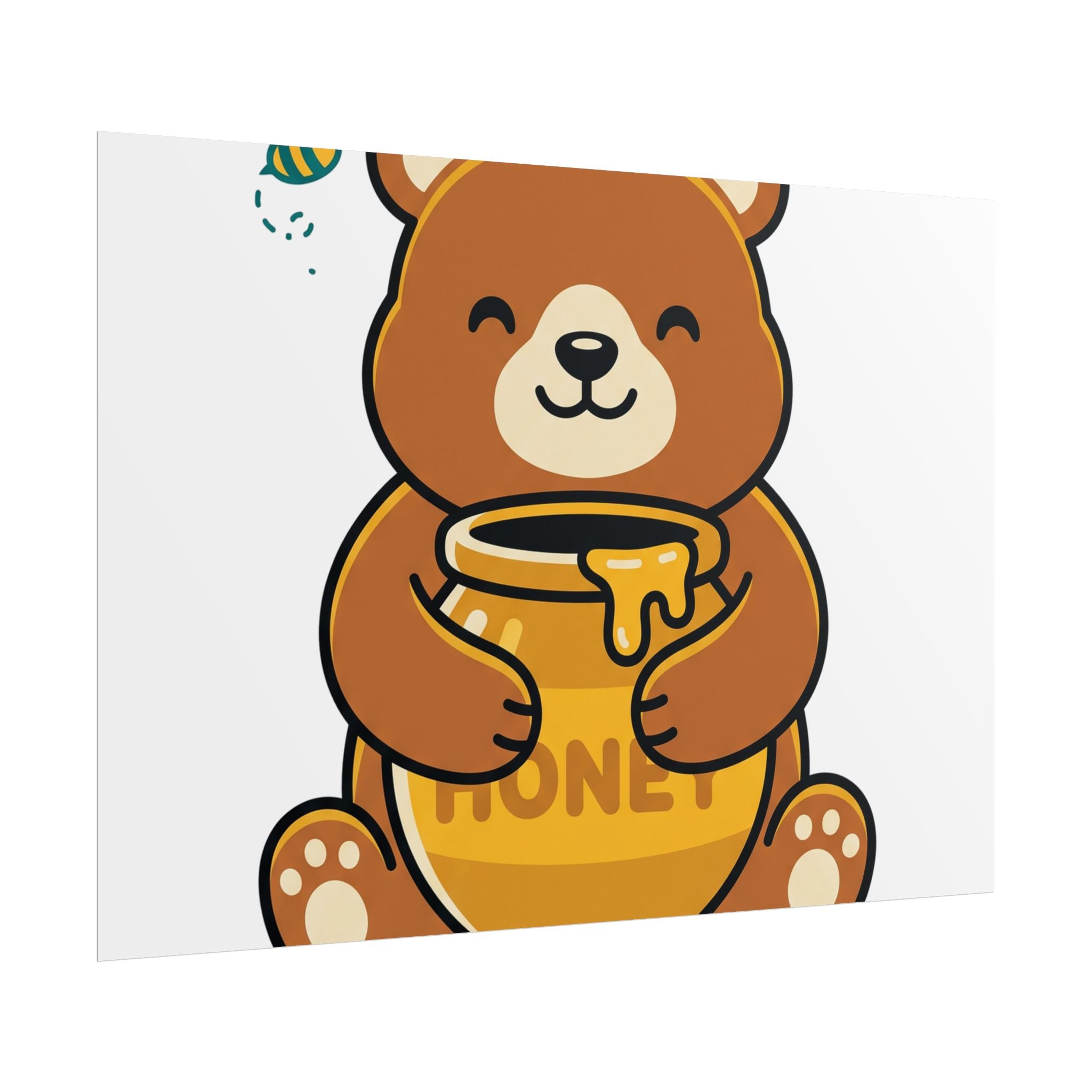 Bear with Honey Poster