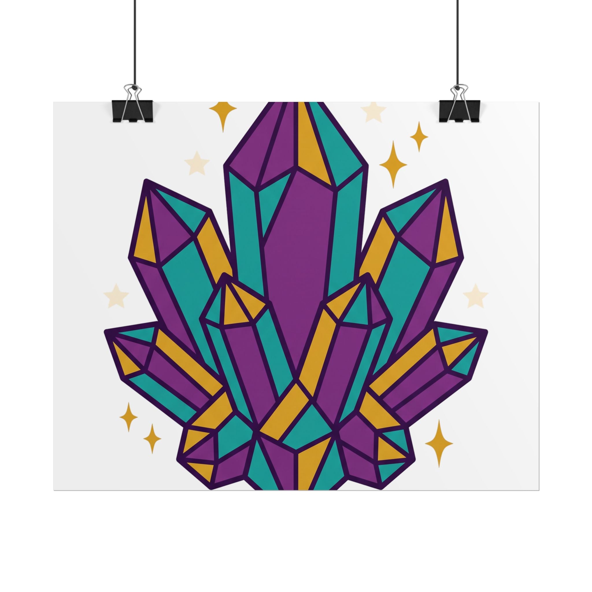 Crystal Cluster Sparkle Poster
