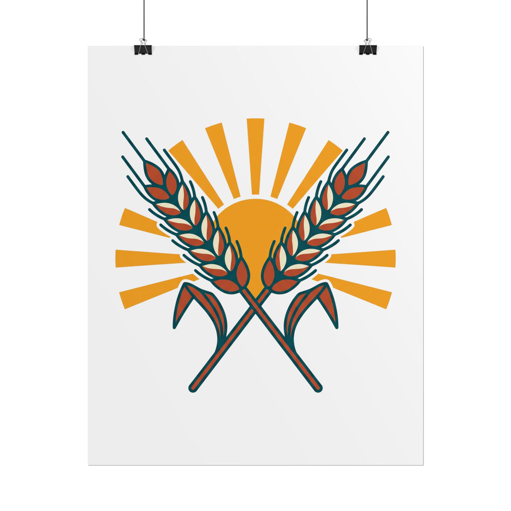 Sun and Wheat Poster