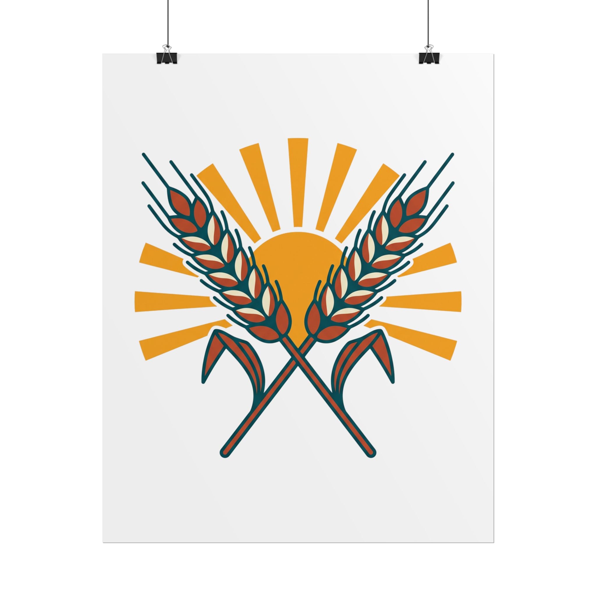 Sun and Wheat Poster