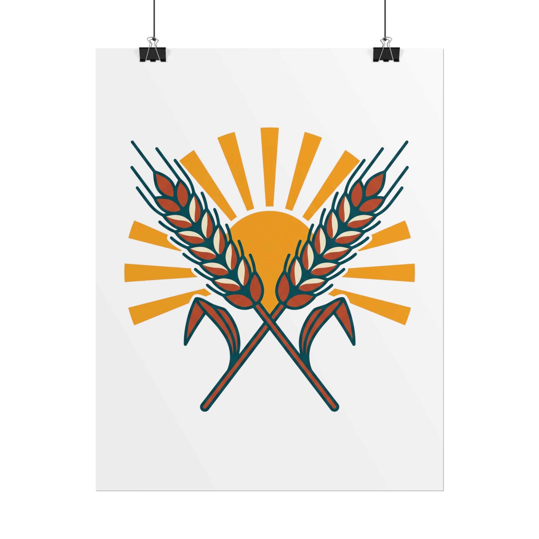 Sun and Wheat Poster