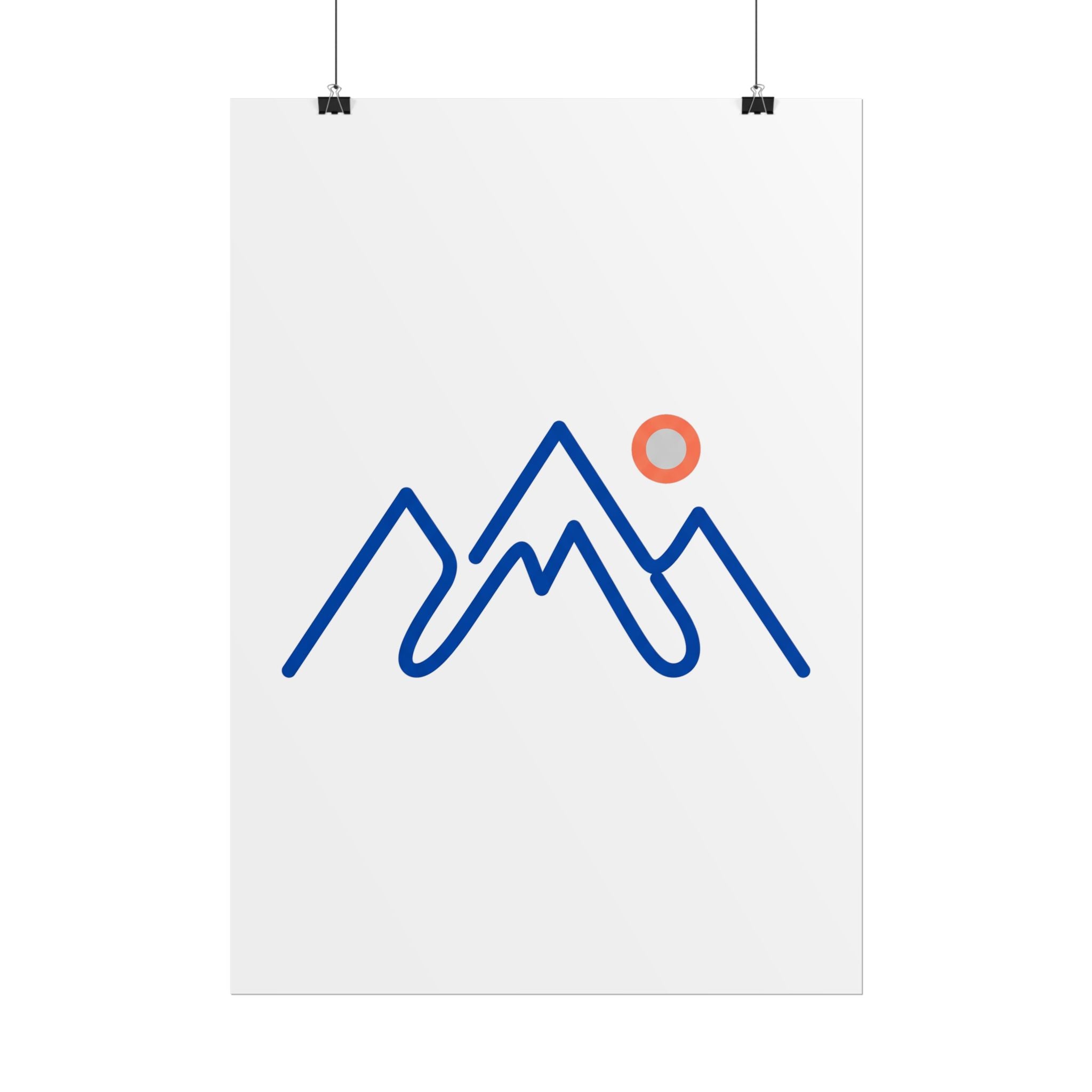 One Line Mountain Poster
