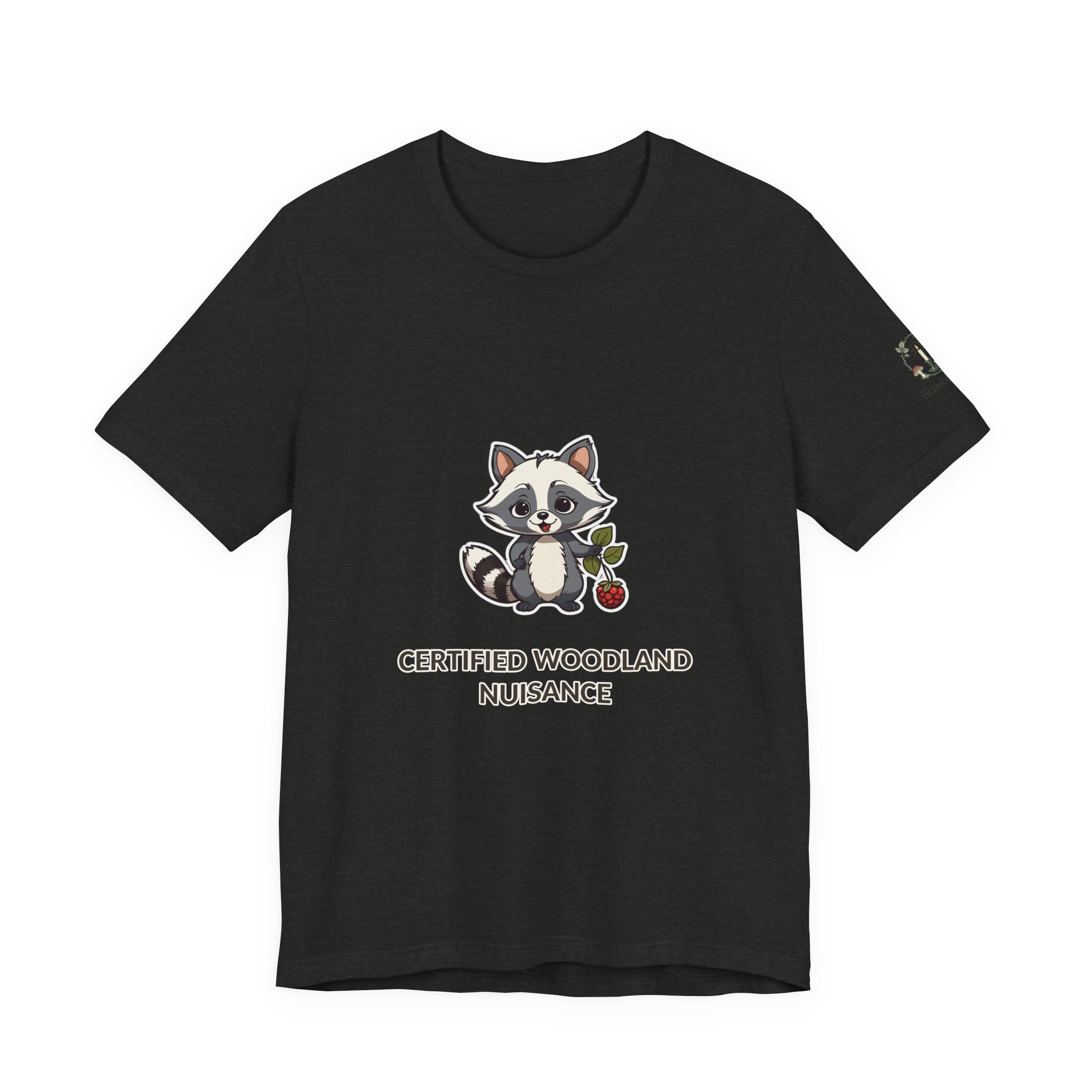 Certified Woodland Nuisance Tee — Cute Raccoon Graphic T-Shirt
