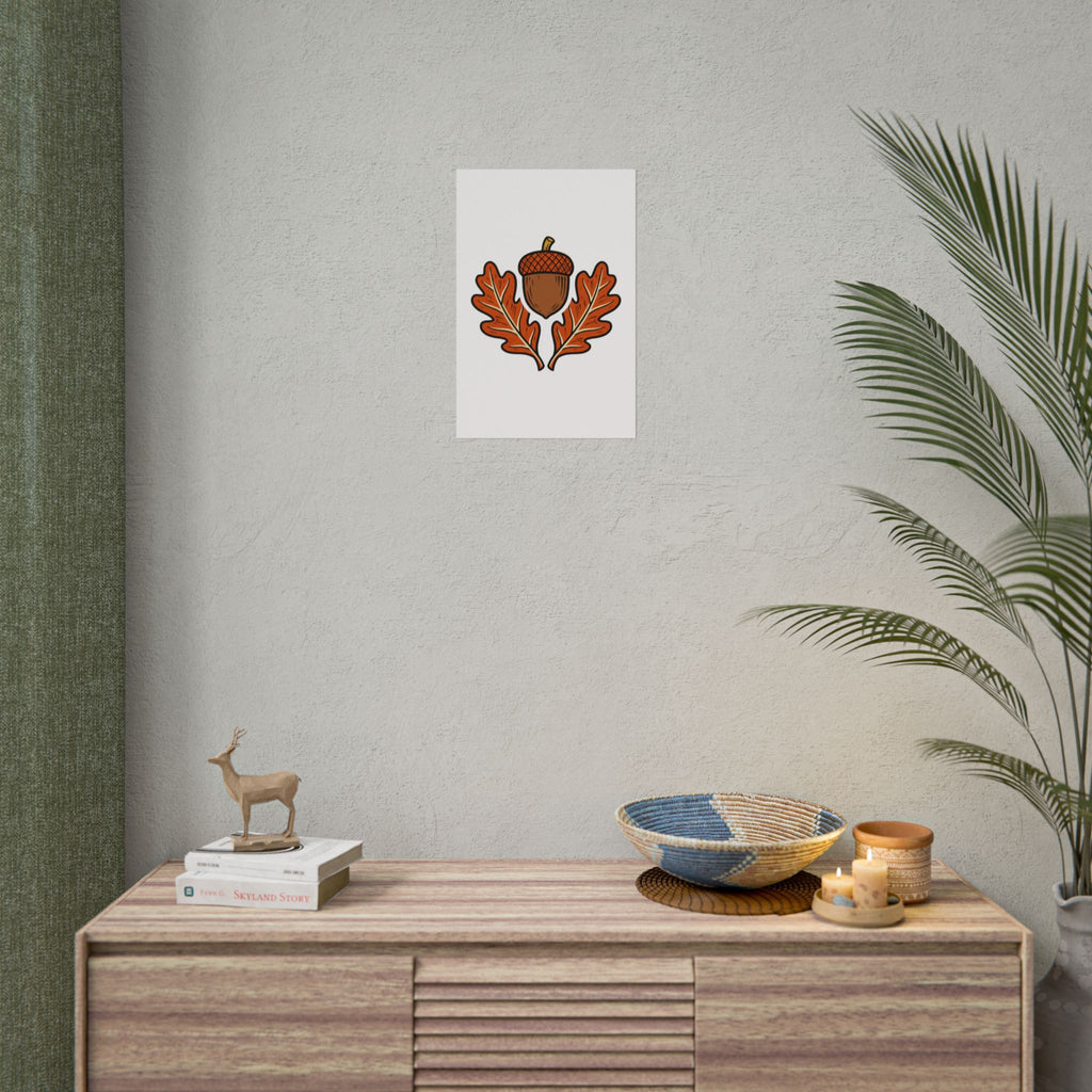 Acorn and Oak Leaf Poster