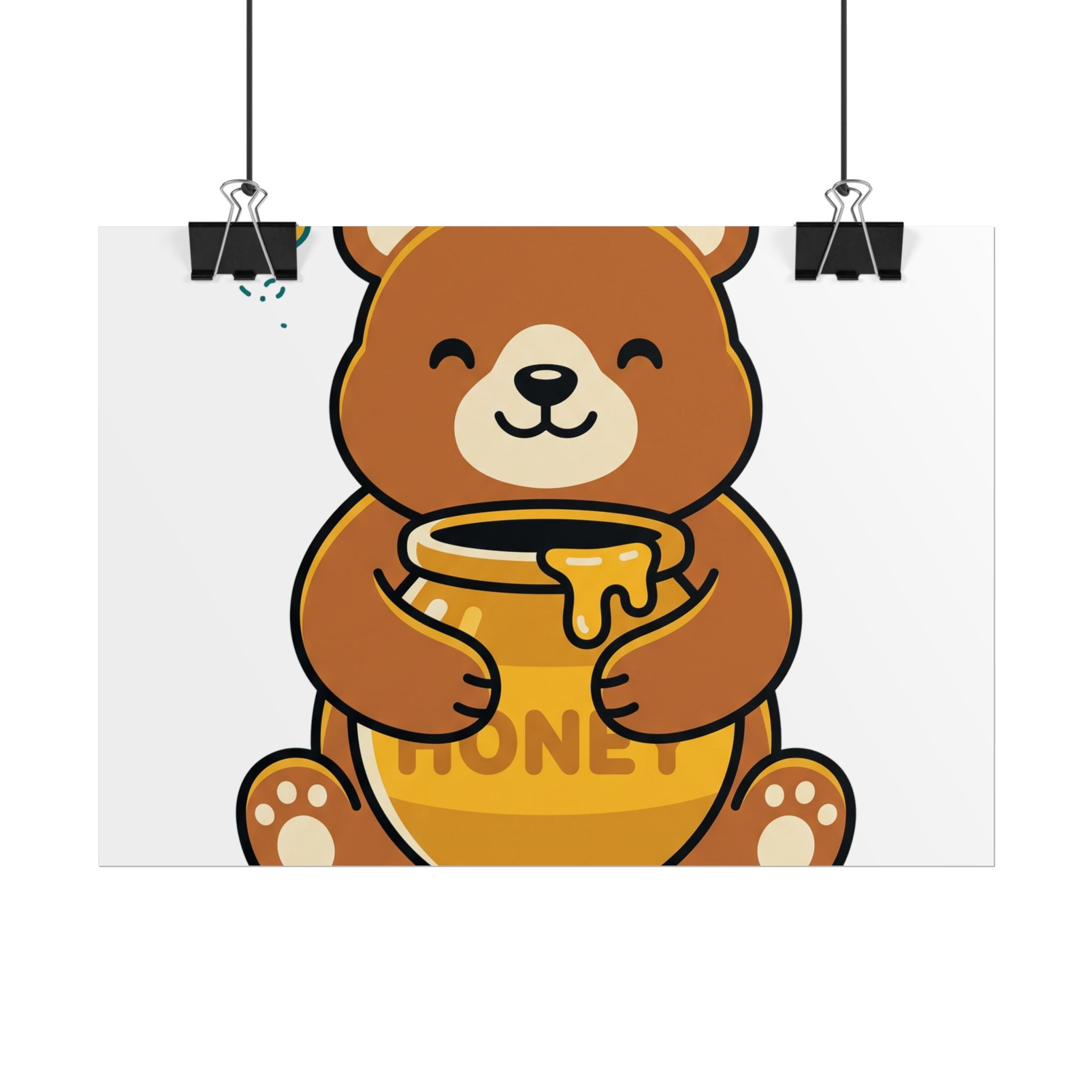 Bear with Honey Poster