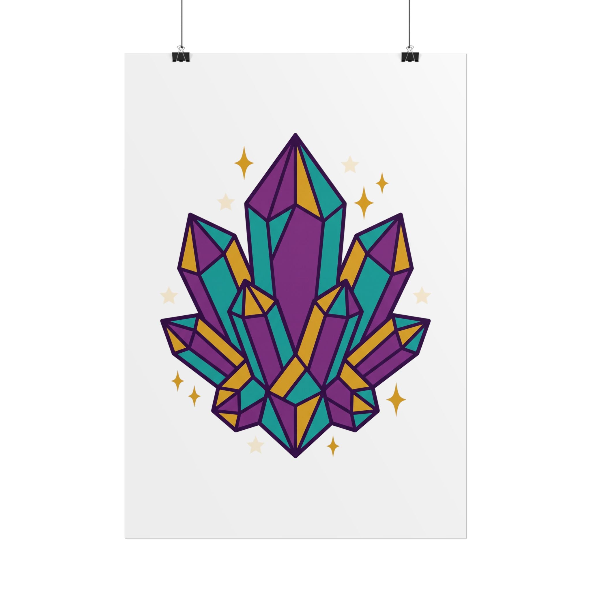 Crystal Cluster Sparkle Poster