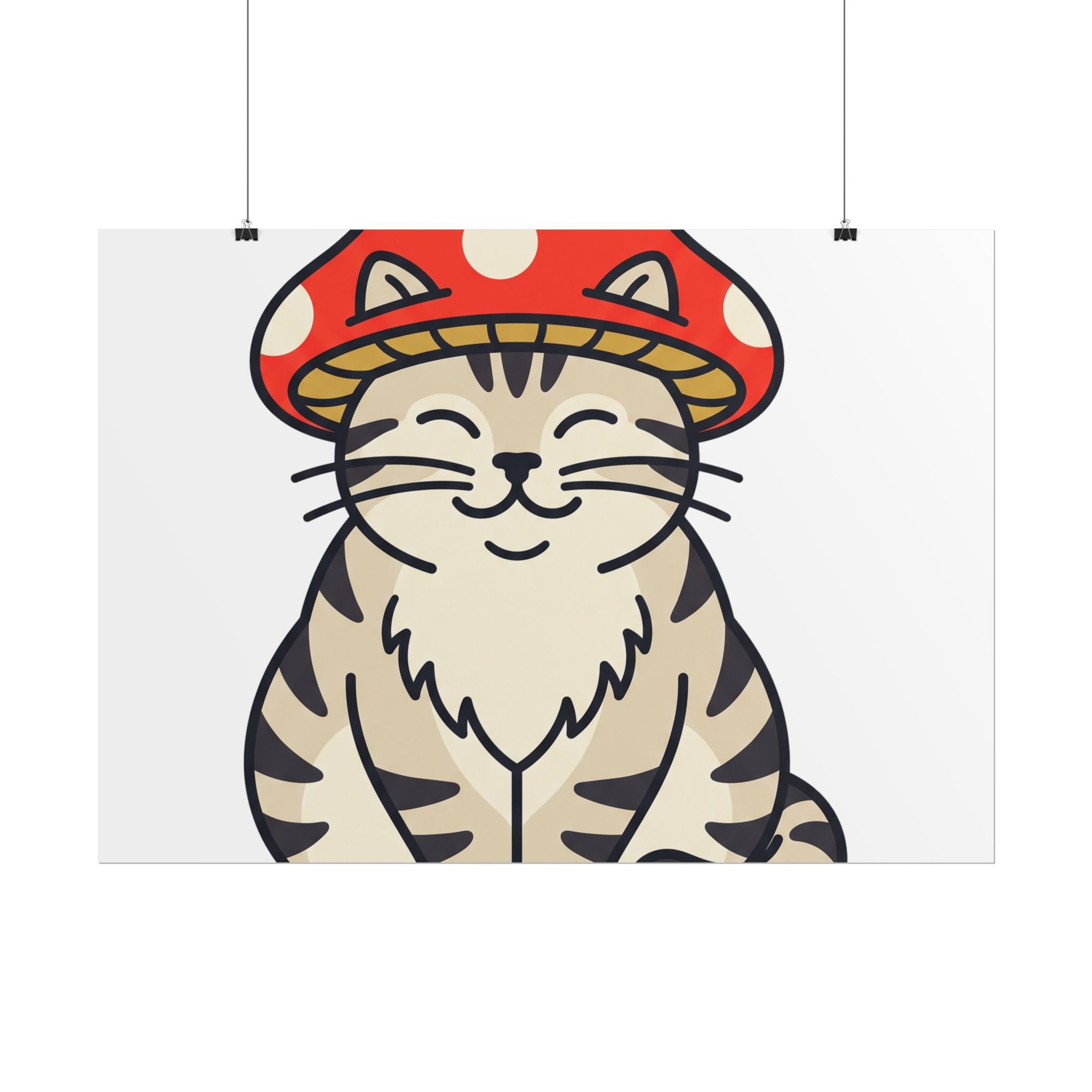 Mushroom Cat Poster