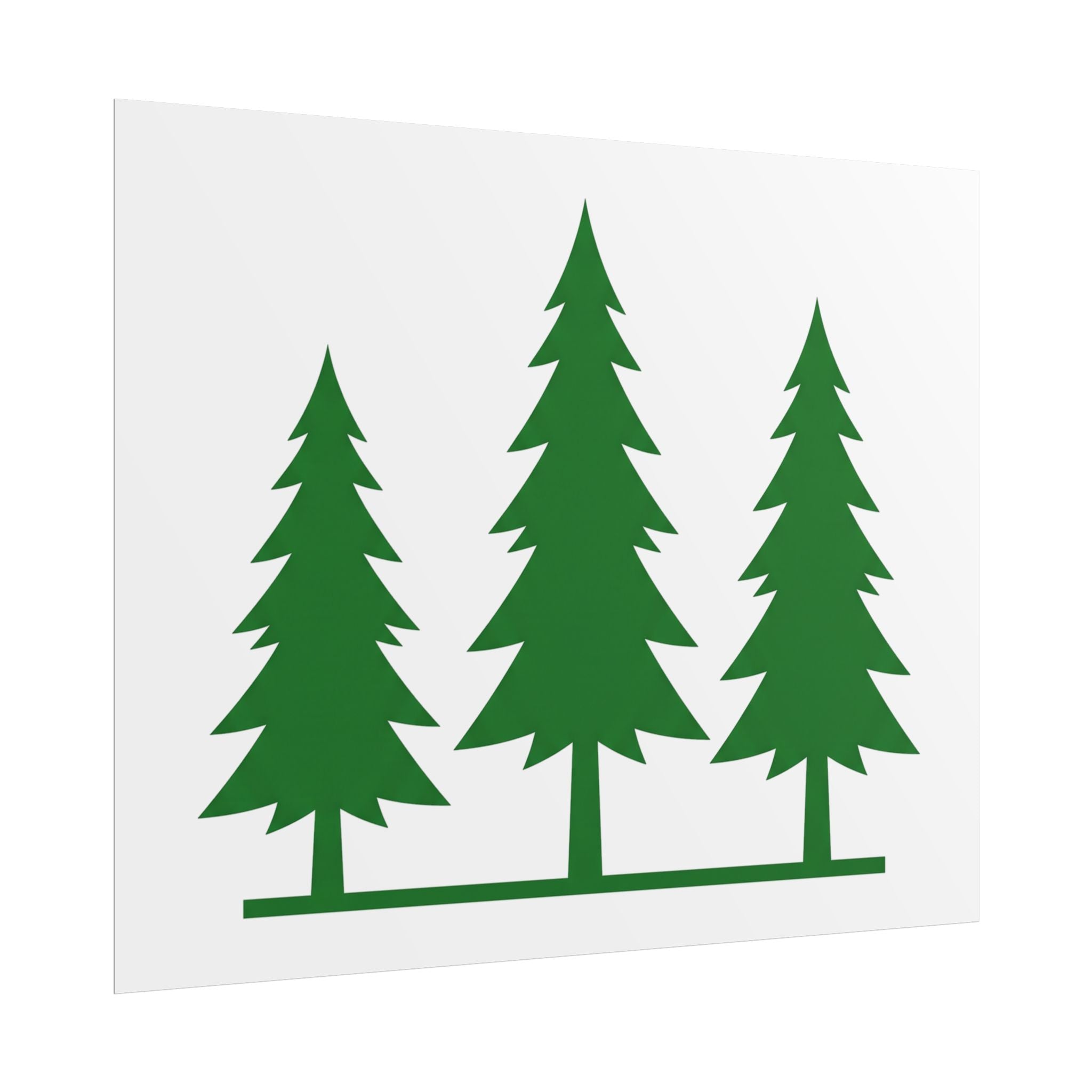 Pine Trio Silhouette Poster