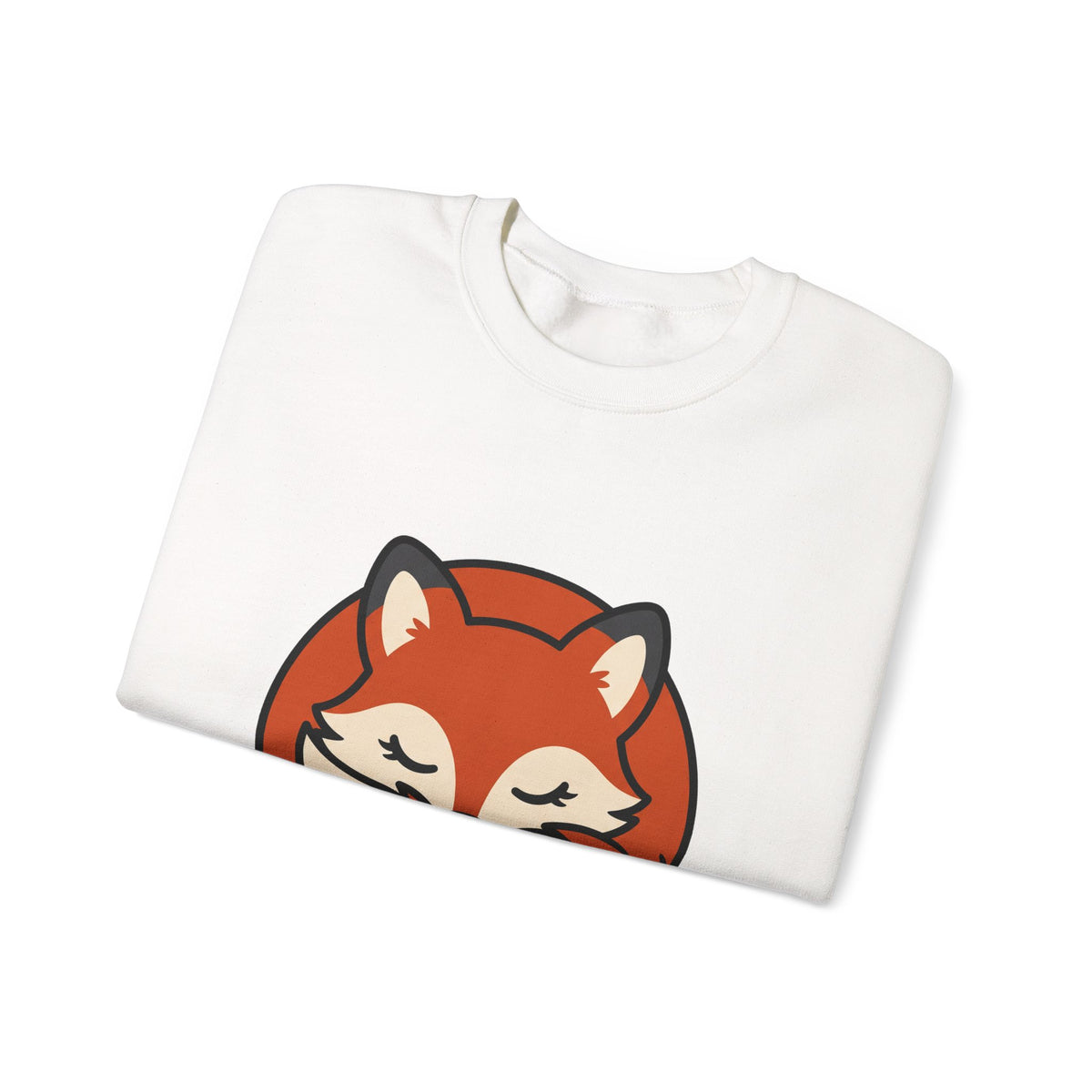 Sleepy Fox Loaf Crewneck, Cute Woodland Animal Sweatshirt