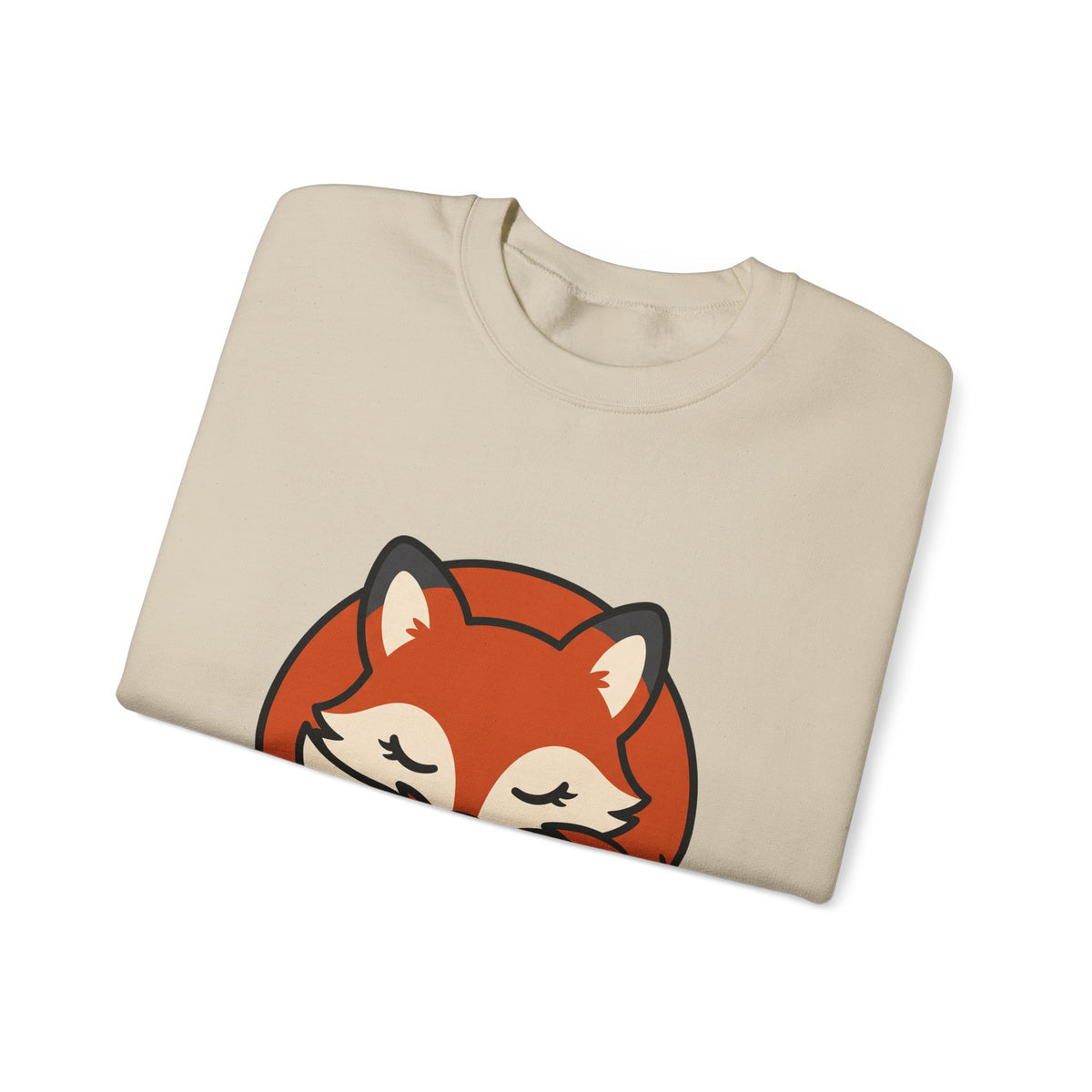 Sleepy Fox Loaf Crewneck, Cute Woodland Animal Sweatshirt